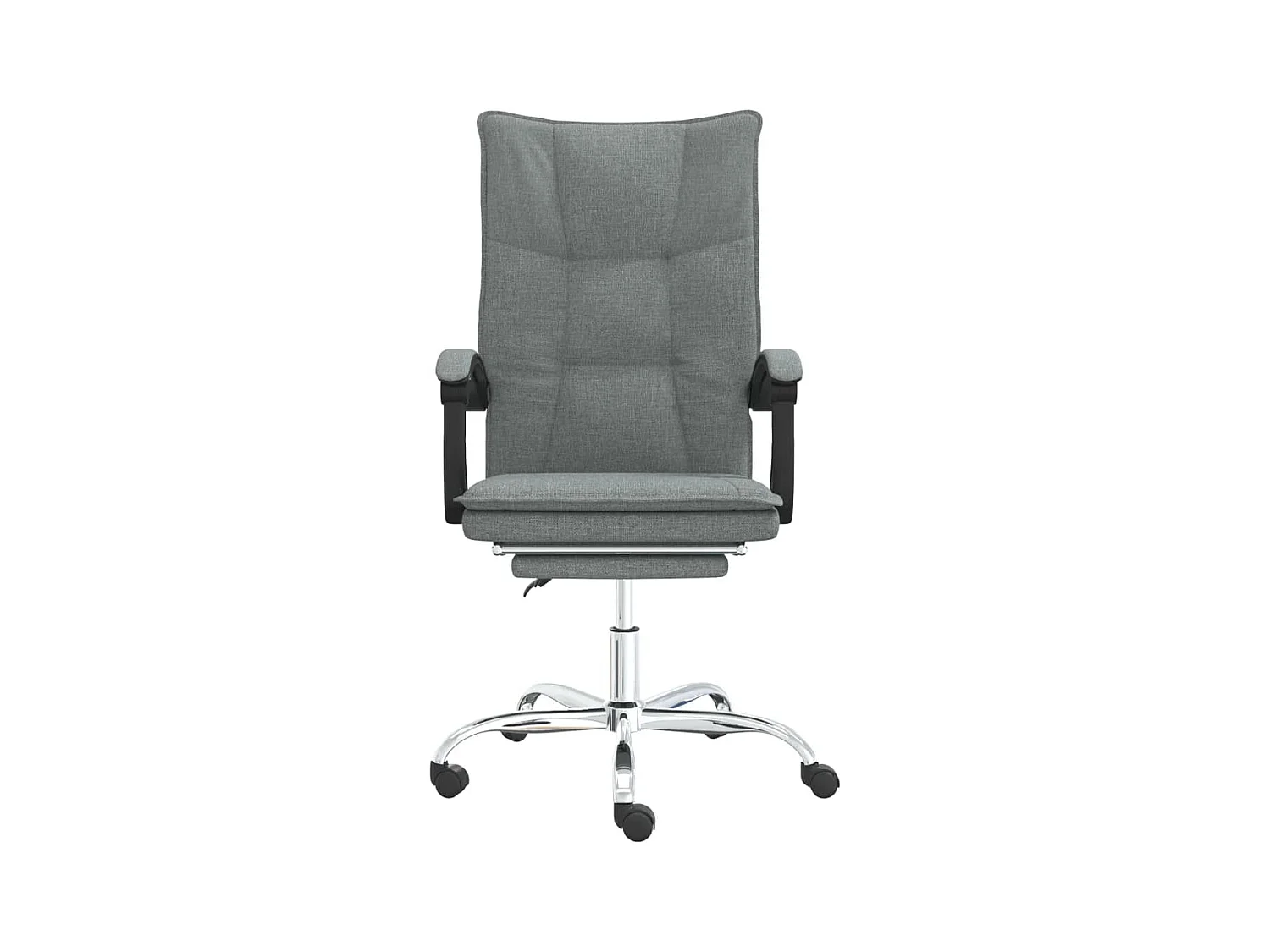 Sedia da Ufficio Reclinabile Grigio Scuro in Tessuto