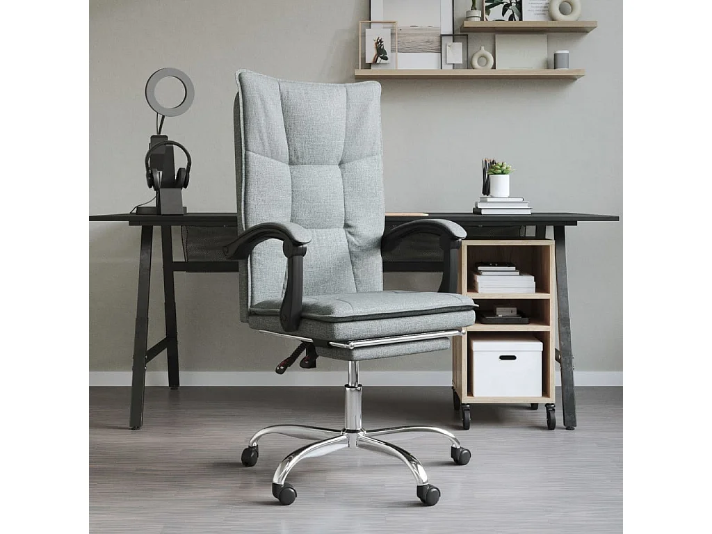 Fauteuil inclinable de bureau Gris foncé Tissu