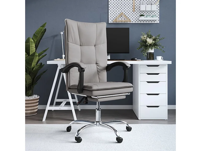 Fauteuil inclinable de bureau Taupe Tissu