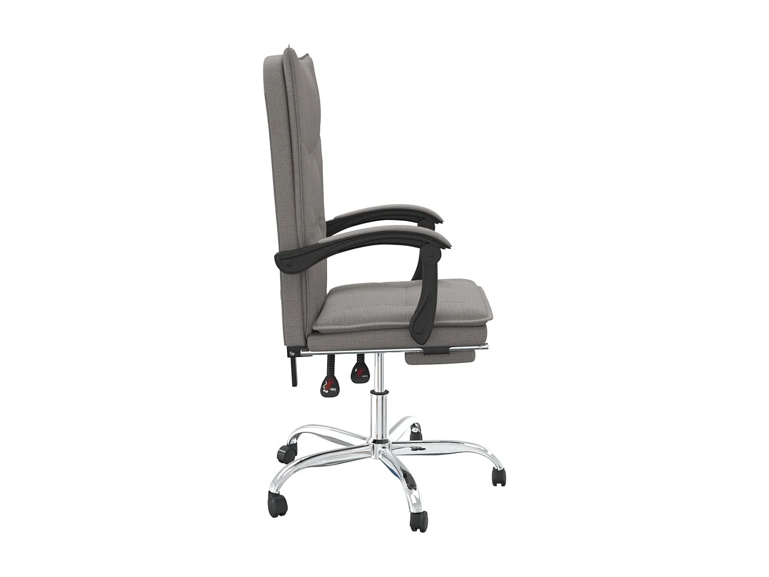 Bürostuhl mit Liegefunktion Taupe Stoff