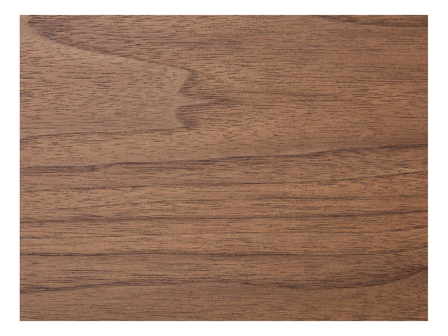 Sideboard mit 2 Türen & 3 Schubladen - Nussbaumfurnier & Metall - Holzfarben dunkel & Schwarz - ZINORI