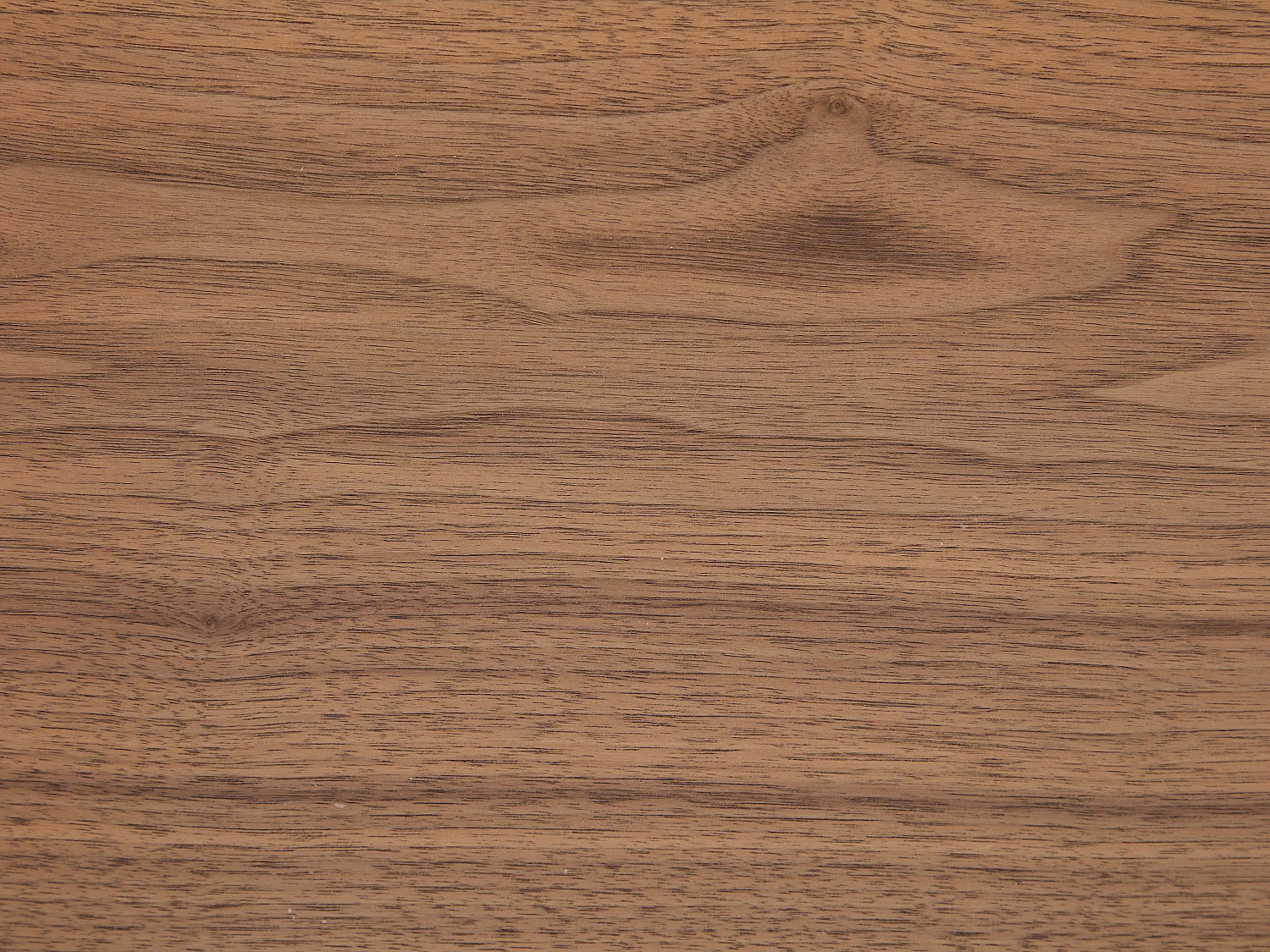 TV-Möbel mit 2 Türen, 1 Schublade & 1 Ablagefach - Nussbaumfurnier & Metall - Holzfarben dunkel & Schwarz - ZINORI