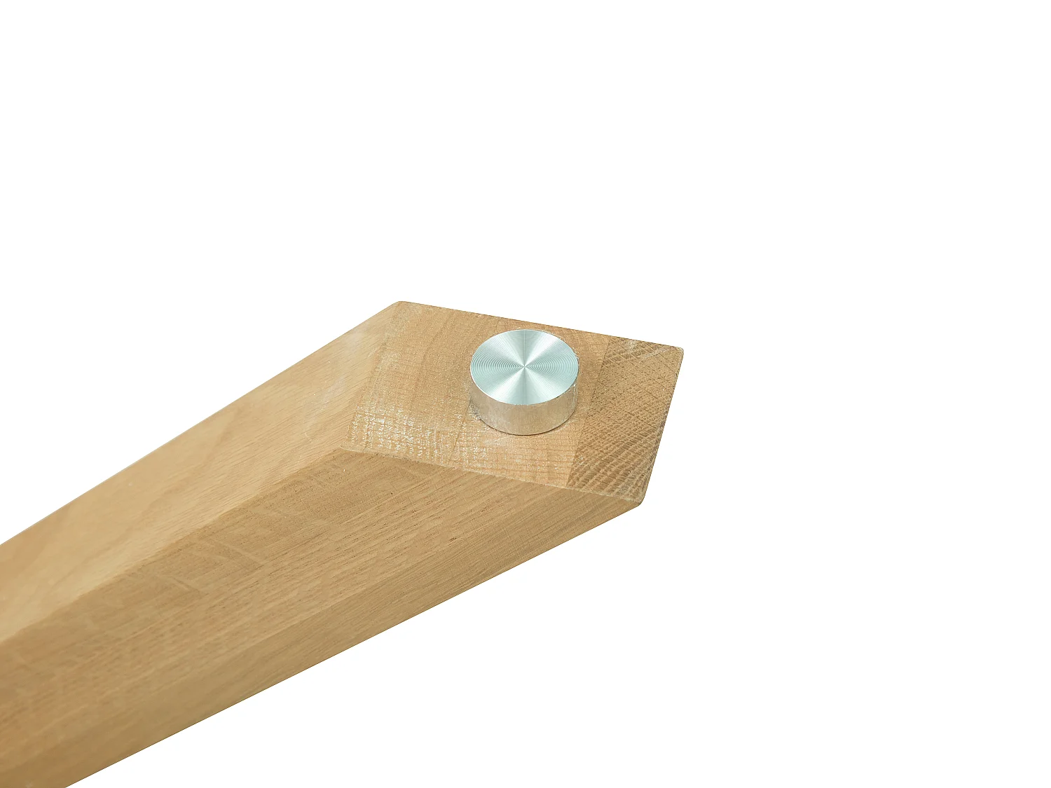 Table à manger ronde 4 couverts en verre trempé et bois de chêne - Transparent - LANIEVO