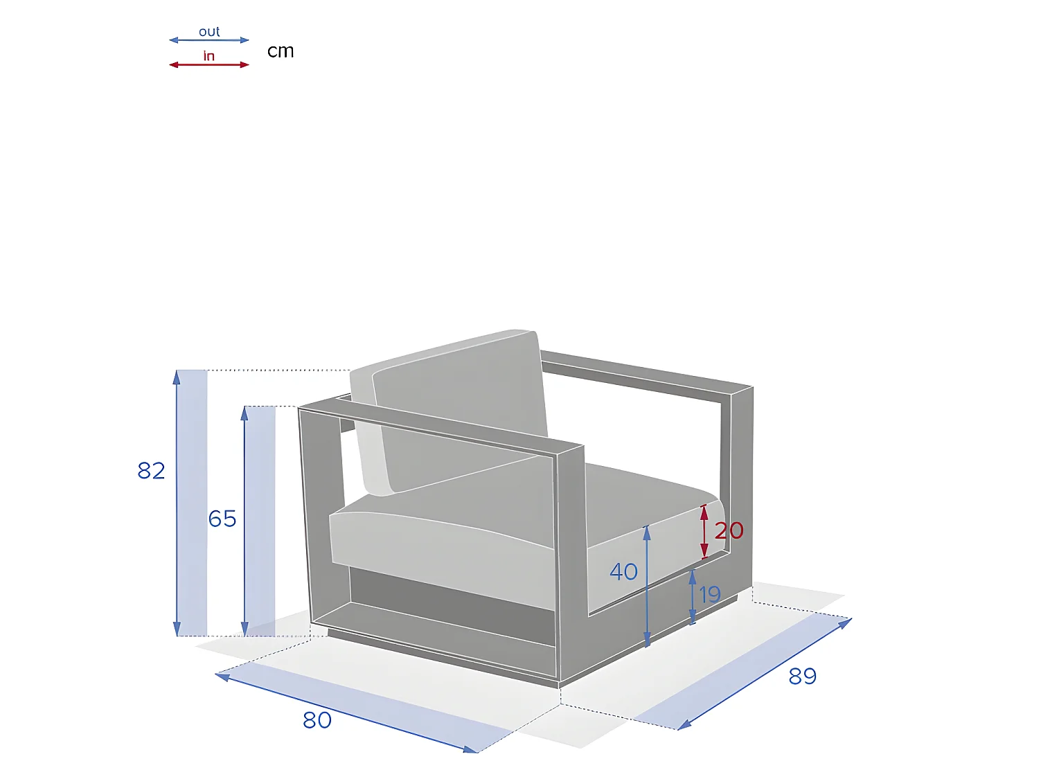 Fauteuil extérieur 1 place Allure blanc Hespéride
