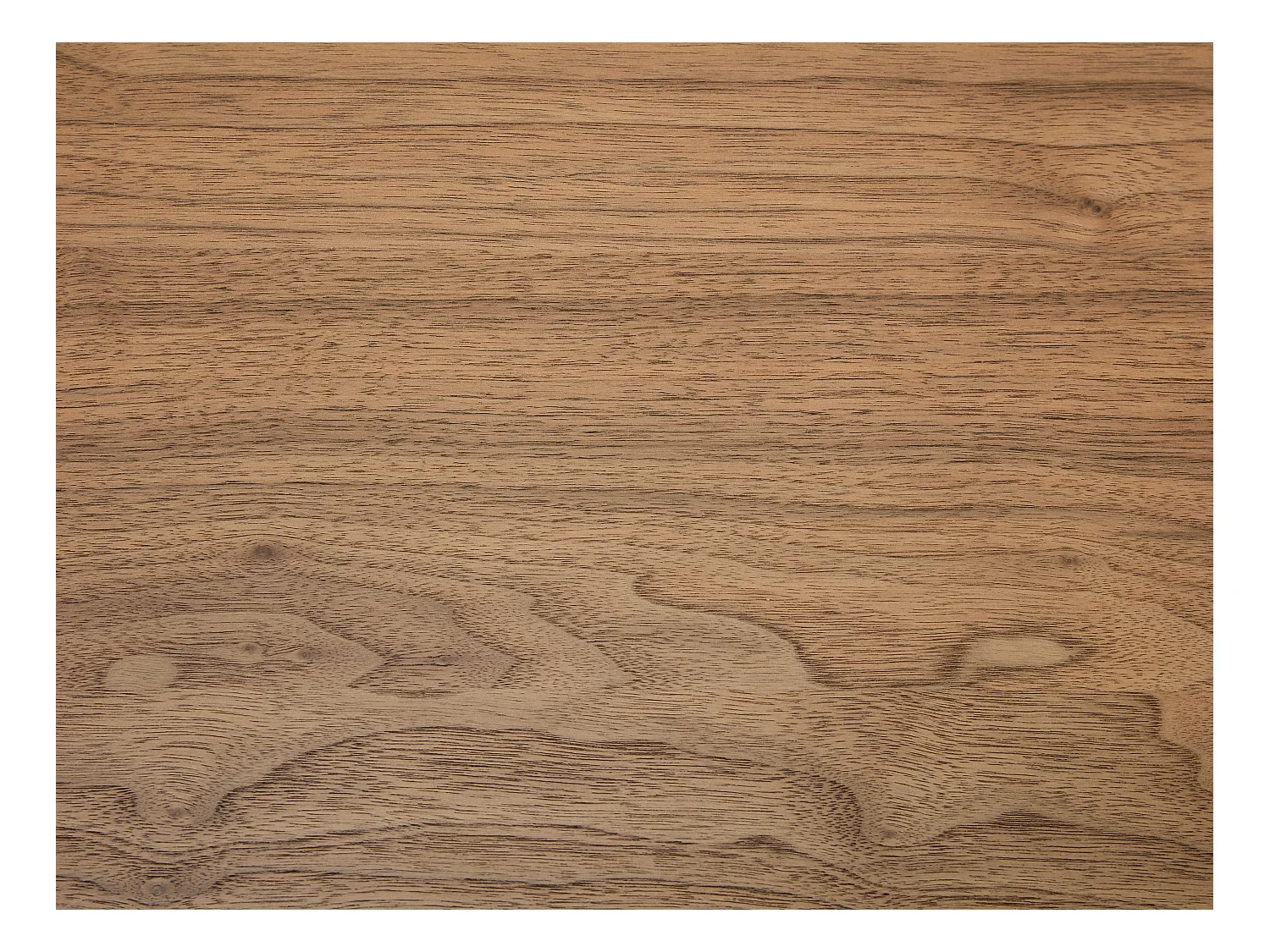 Buffet avec 2 portes et 3 tiroirs placage noyer - Naturel foncé et doré - PARIOMA