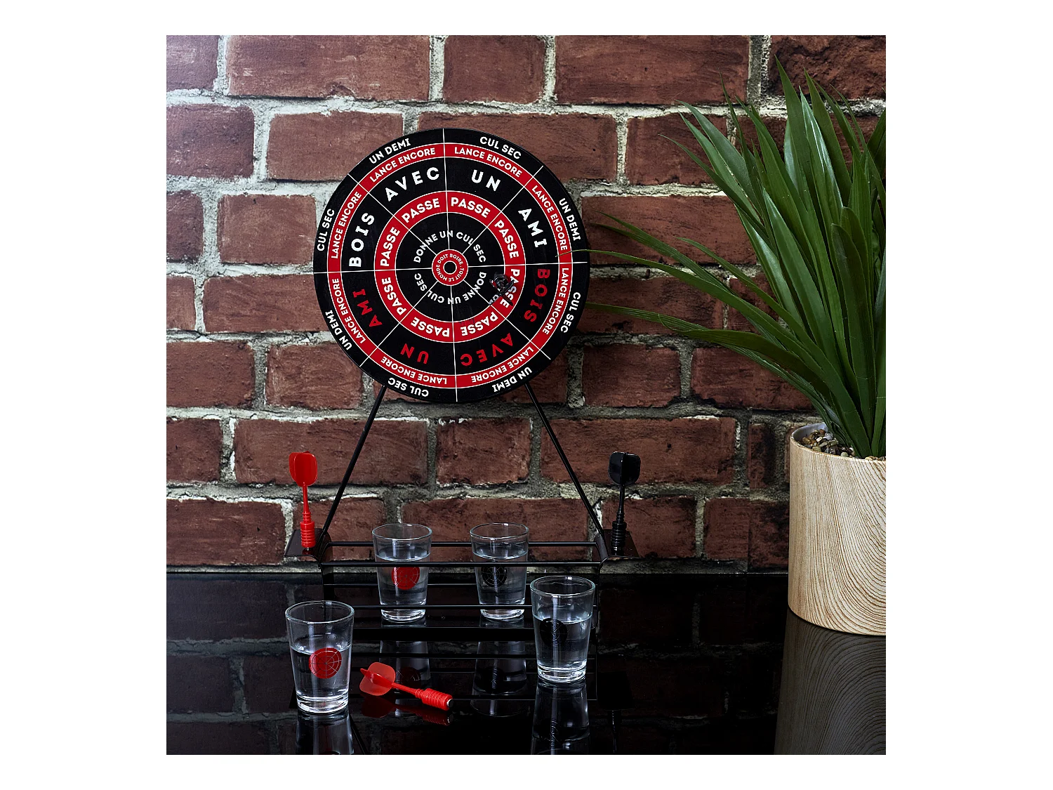 Jeu A Boire Cible Noir, Rouge, Blanc
