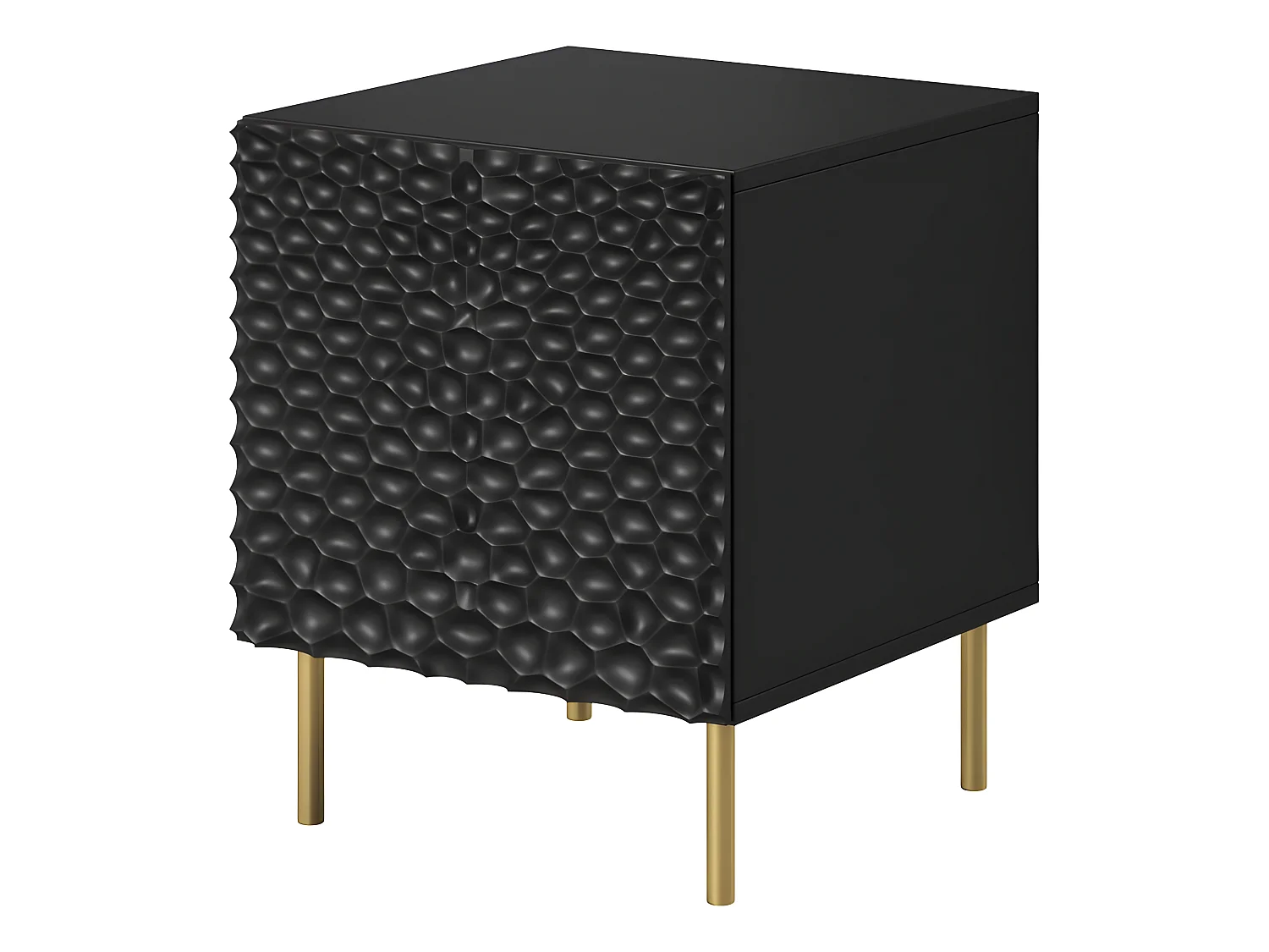 Table de chevet Set de 2 Noir mat 44x54x41 cm de haute qualité HOTI