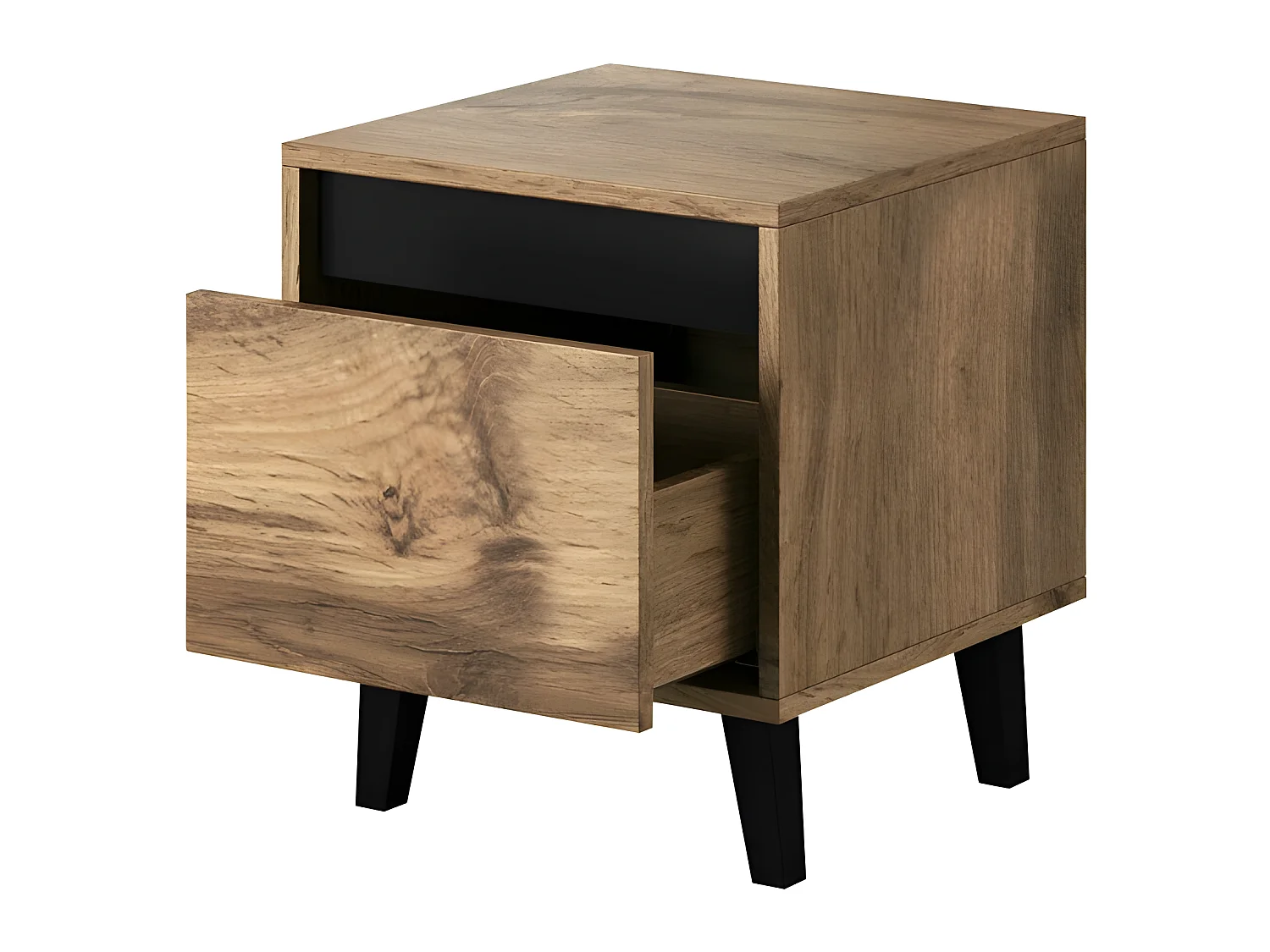 Table de chevet Set de 2x NORDIS 40x45x38 cm avec tiroir couleur chêne wotan  de haute qualité