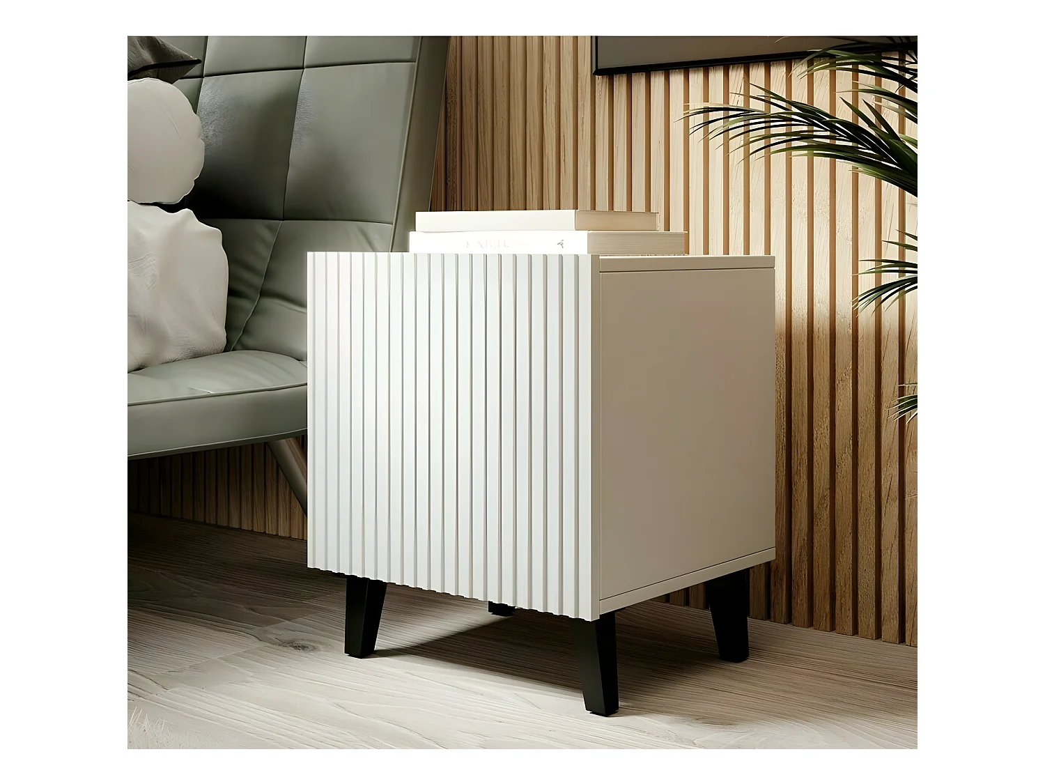 Table de chevet Set de 2x PALACE 45x51x40 cm Blanc  de haute qualité