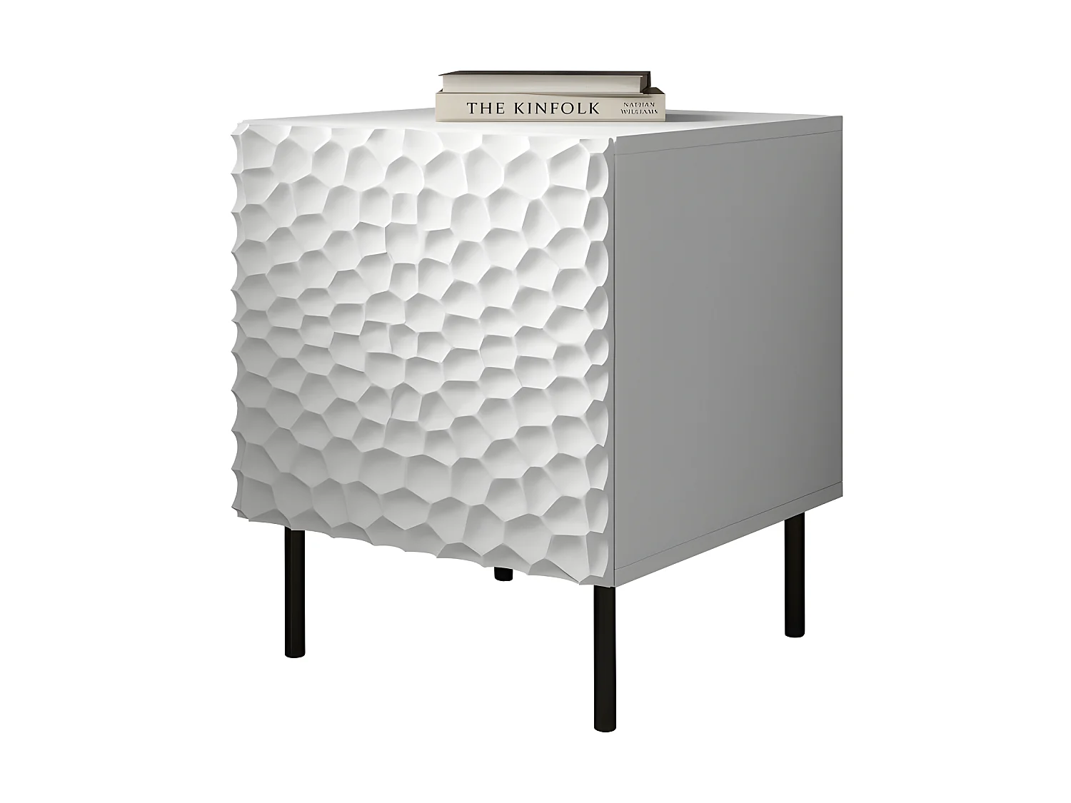 Table de chevet Set de 2 Blanc mat 44x54x41 cm de haute qualité HOTI