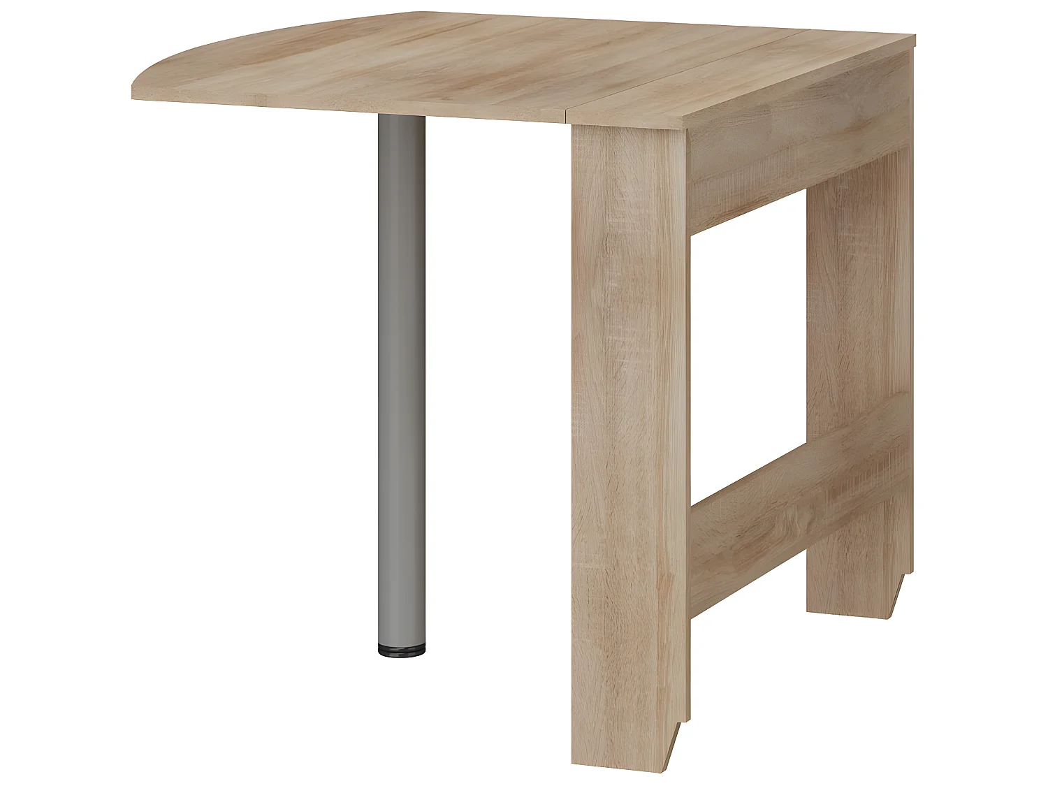 Table à manger semi-ovale pliante Chêne Sonoma 81x80cm modèle:HOMNI 6 Table pliable papillon