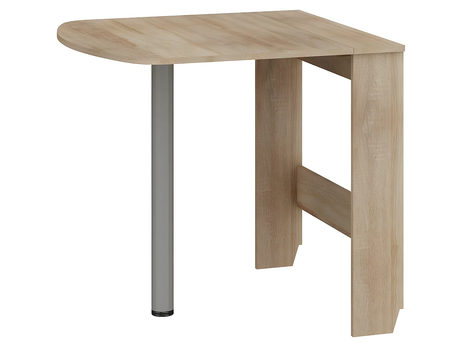 Table à manger semi-ovale pliante Chêne Sonoma 81x80cm modèle:HOMNI 6 Table pliable papillon