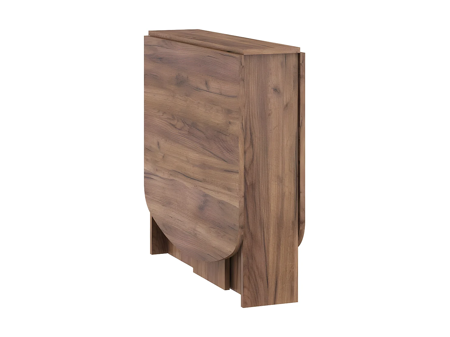 Table à manger ovale pliante couleur tabac foncé 150x80cm modèle:HOMNI 2 Table pliable papillon