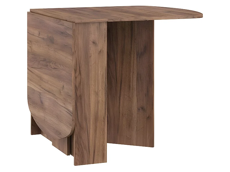 Table à manger ovale pliante couleur tabac foncé 150x80cm modèle:HOMNI 2 Table pliable papillon