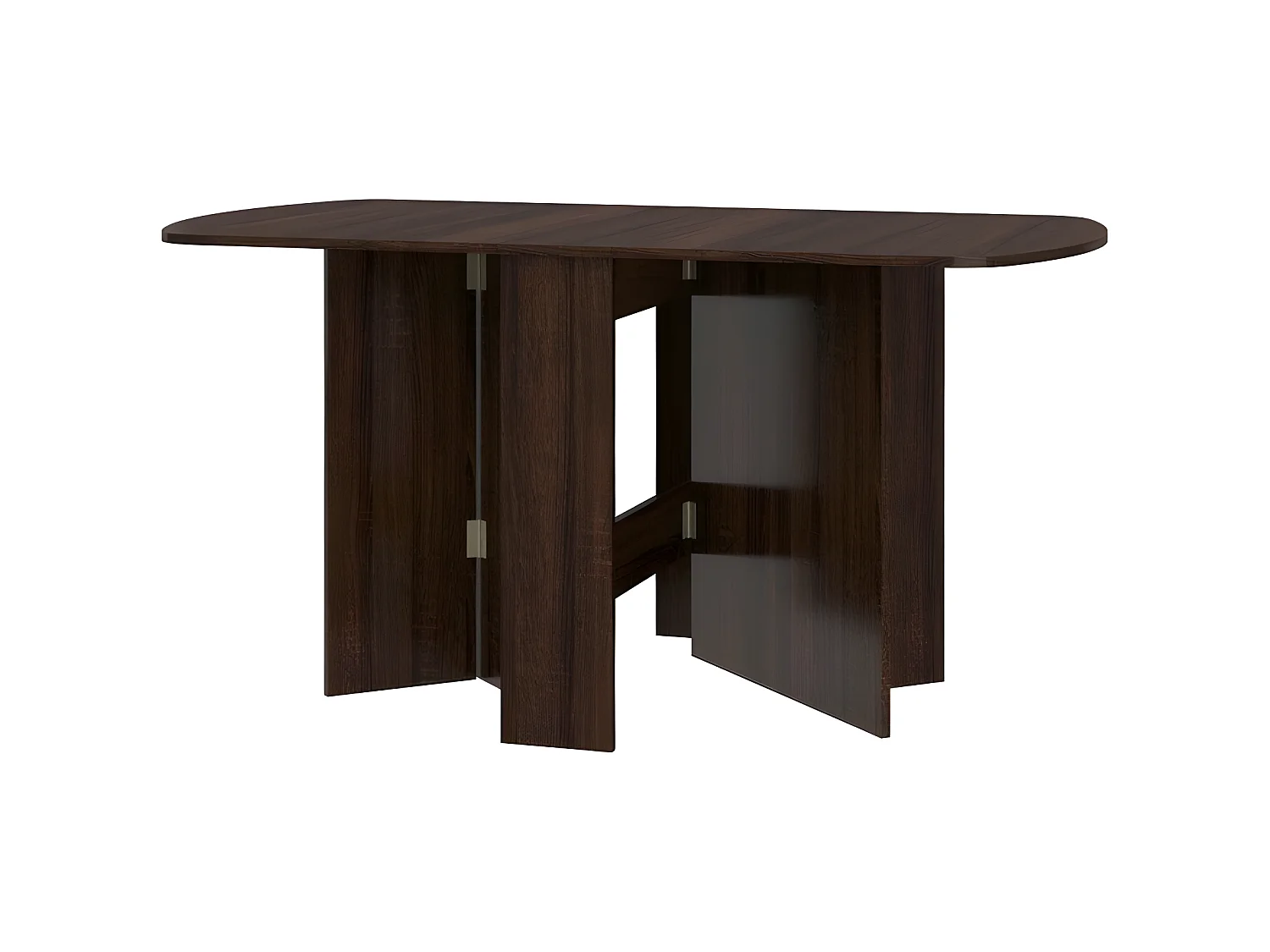 Table à manger ovale pliante Sonoma sombre 150x80cm modèle:HOMNI 2 Table pliable papillon