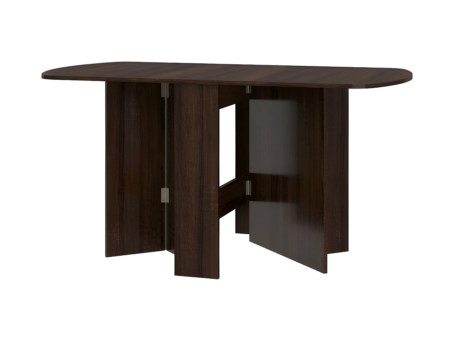 Table à manger ovale pliante Sonoma sombre 150x80cm modèle:HOMNI 2 Table pliable papillon
