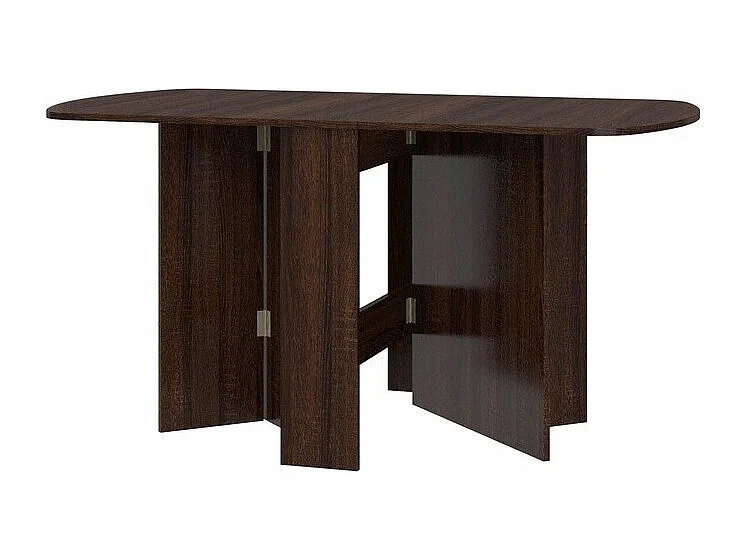 Table à manger ovale pliante Sonoma sombre 150x80cm modèle:HOMNI 2 Table pliable papillon