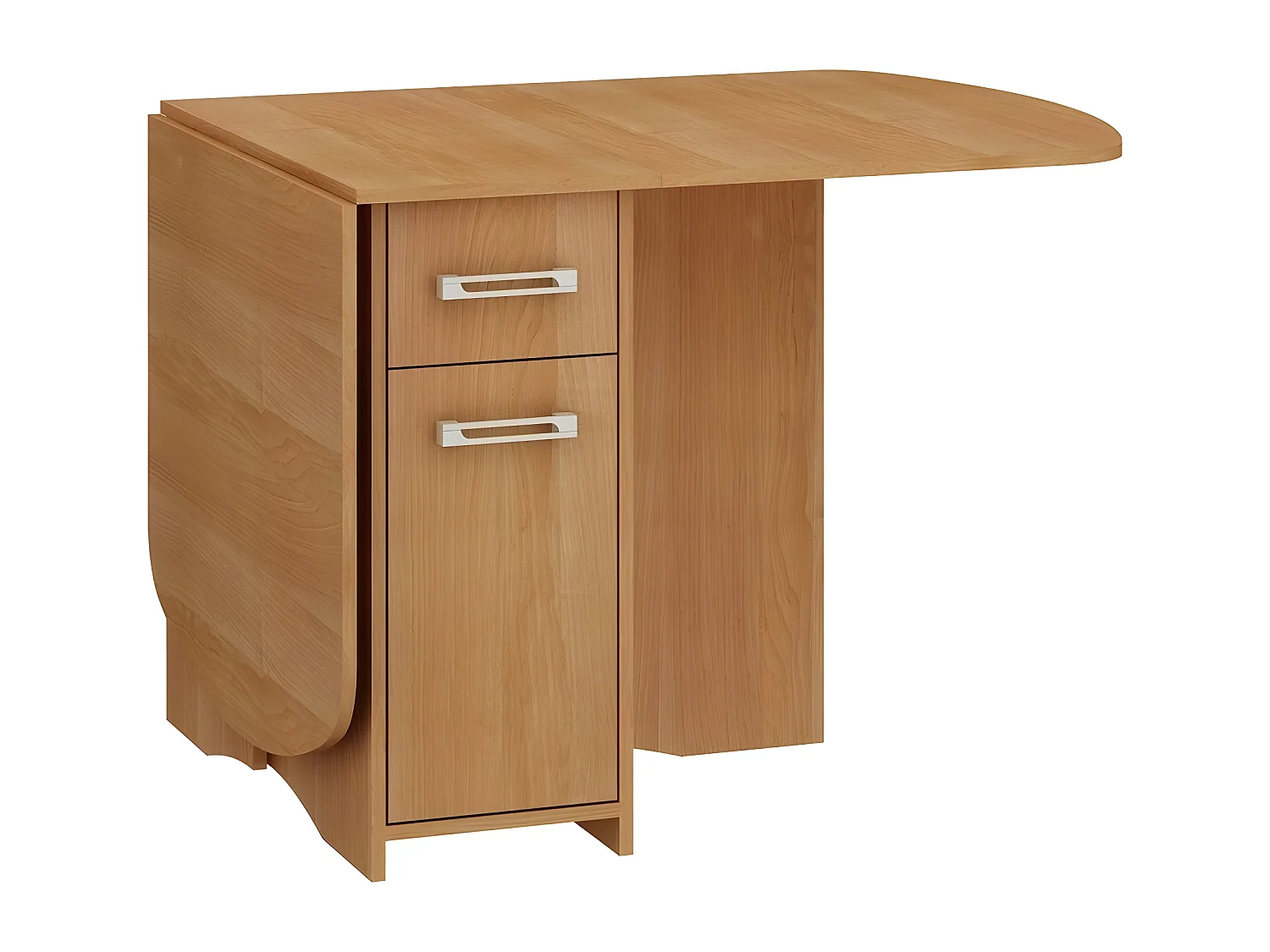 Table à manger ovale pliante avec 2 tiroirs Aulne 160x80cm modèle:HOMNI 2 Table pliable