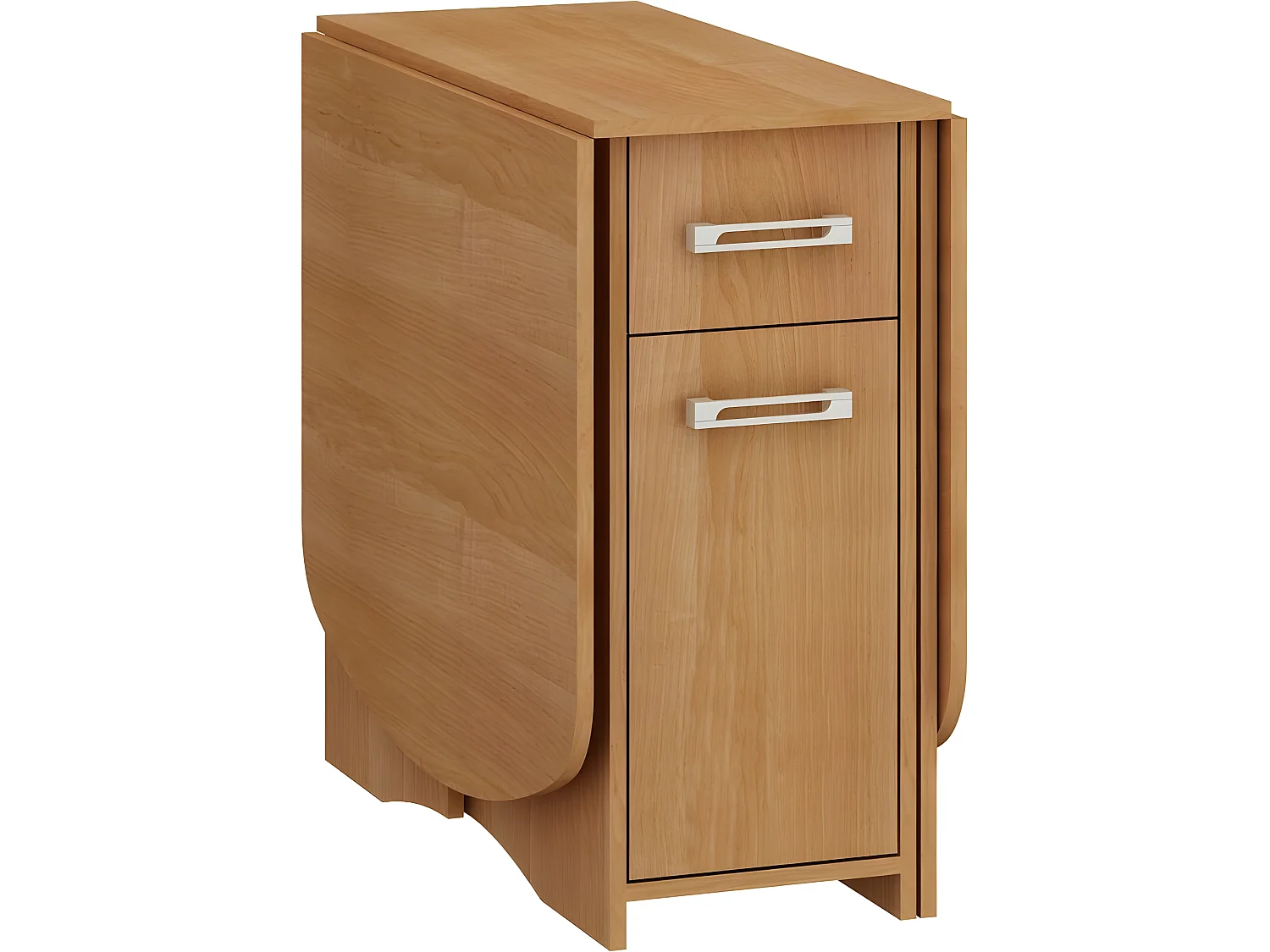 Table à manger ovale pliante avec 2 tiroirs Aulne 160x80cm modèle:HOMNI 2 Table pliable