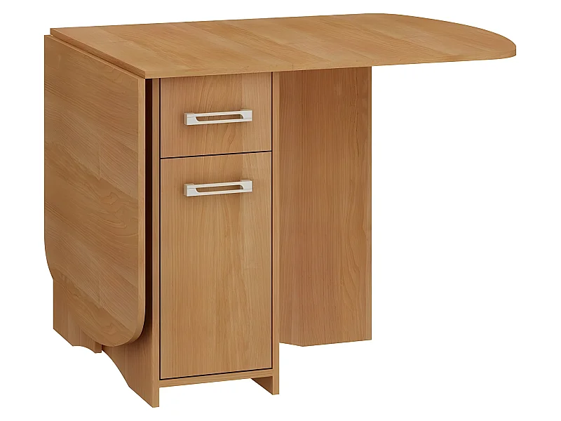 Table à manger ovale pliante avec 2 tiroirs Aulne 160x80cm modèle:HOMNI 2 Table pliable