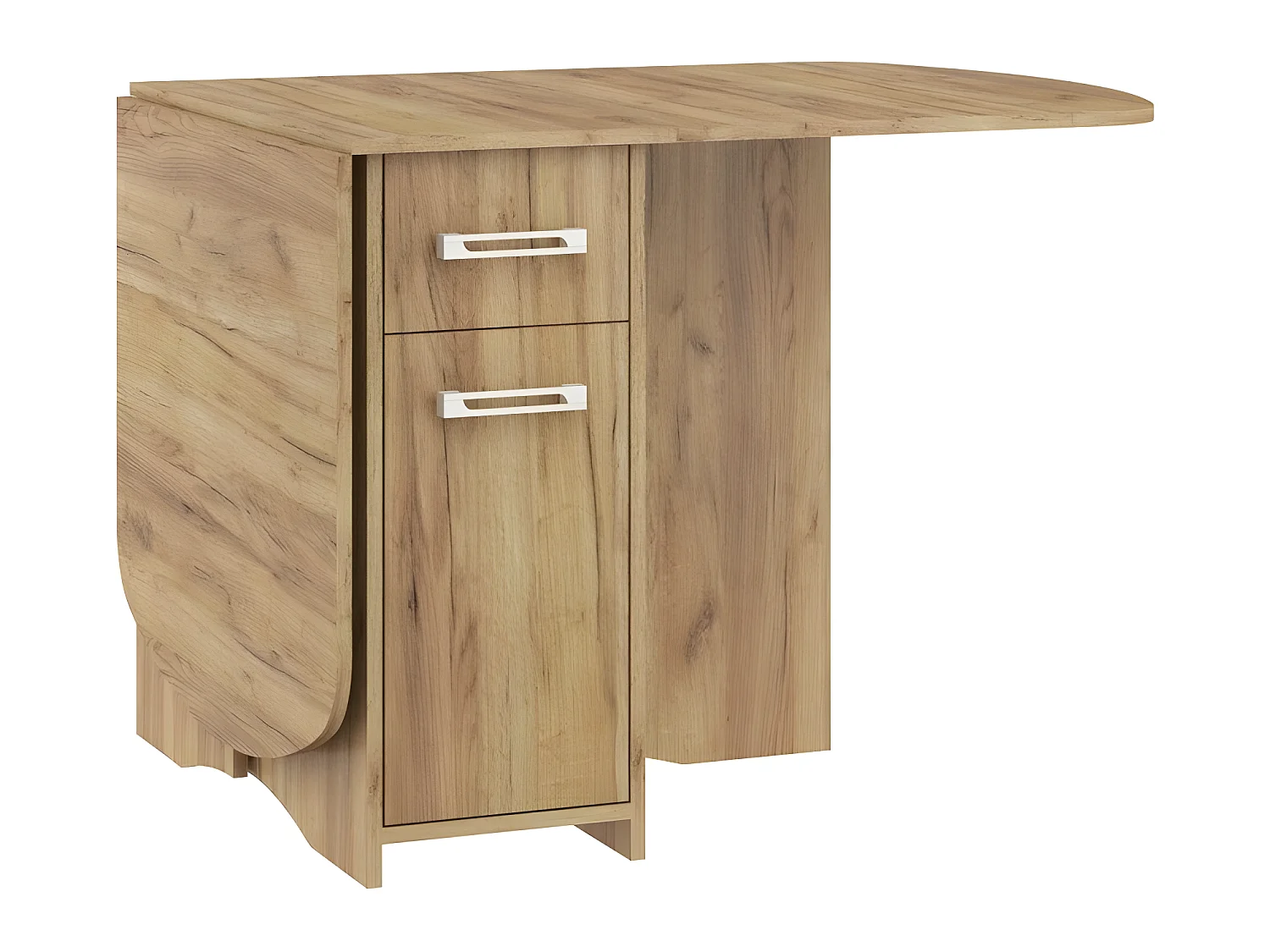 Table à manger ovale pliante avec 2 tiroirs couleur Or Artisan 160x80cm modèle:HOMNI 2 Table pliable