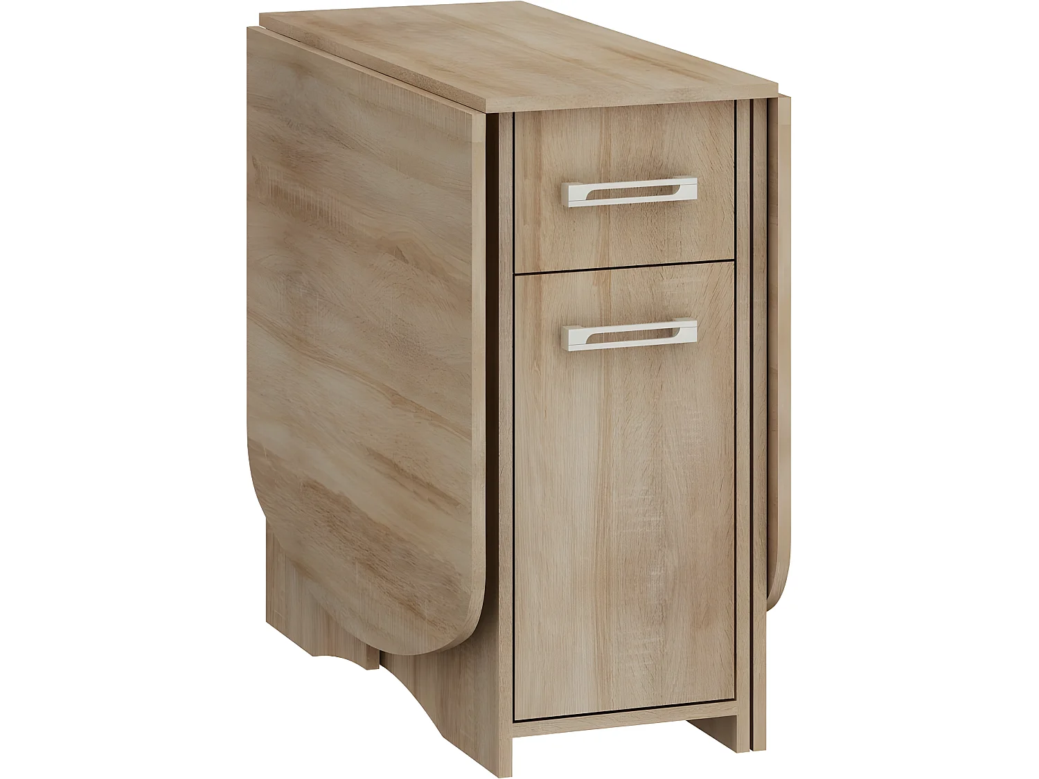 Table à manger ovale pliante avec 2 tiroirs Chêne Sonoma 160x80cm modèle:HOMNI 2 Table pliable