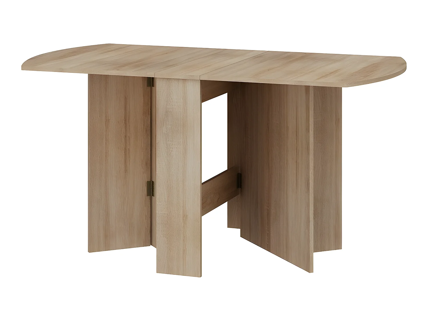 Table à manger ovale pliante Chêne Sonoma 150x80cm modèle:HOMNI 2 Table pliable papillon