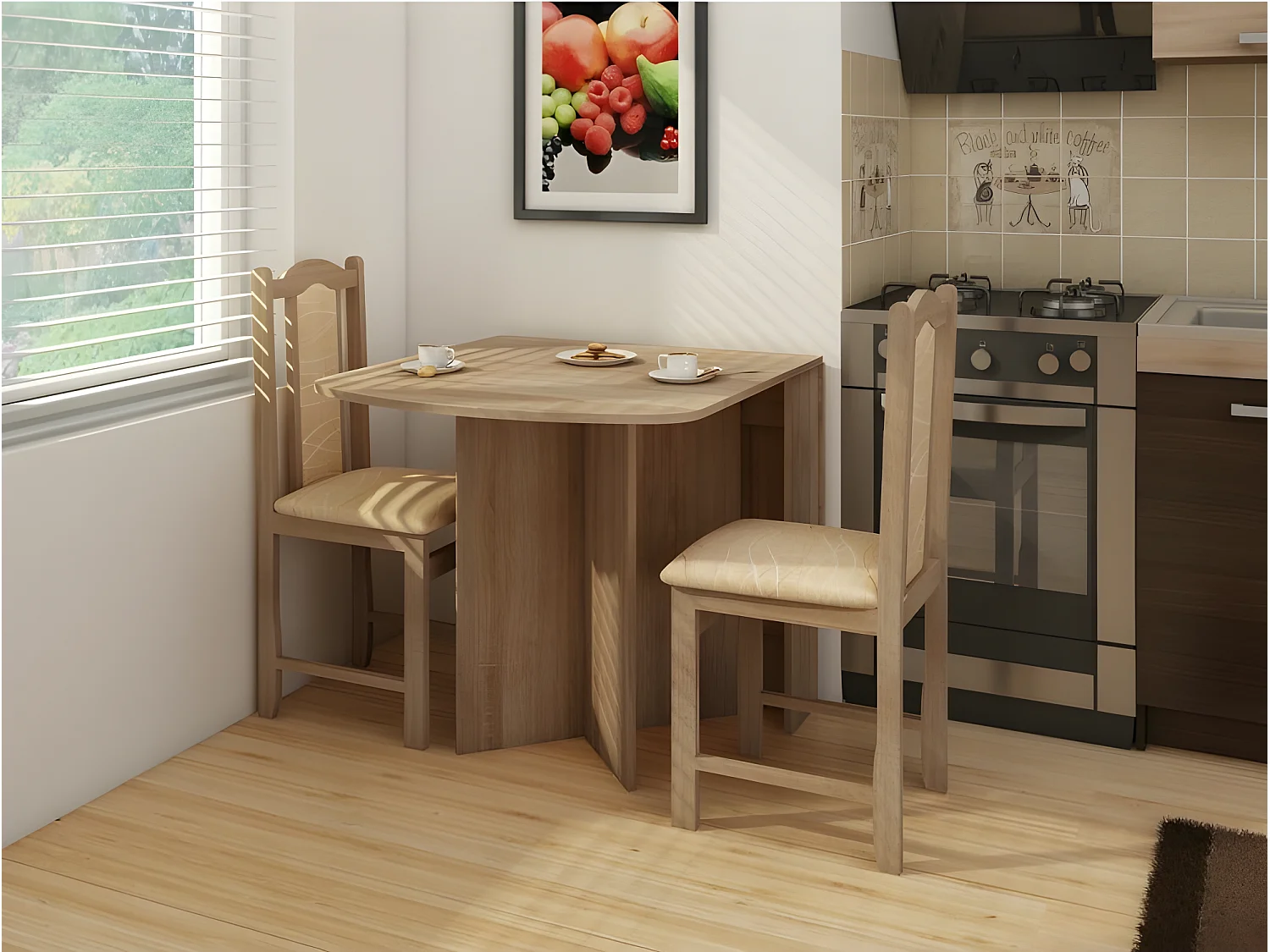 Table à manger ovale pliante Chêne Sonoma 150x80cm modèle:HOMNI 2 Table pliable papillon