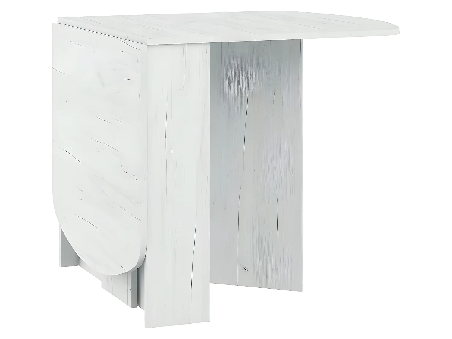 Table à manger ovale pliante Blanc artisan 150x80cm modèle:HOMNI 2 Table pliable papillon