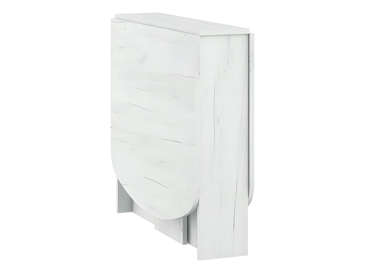 Table à manger ovale pliante Blanc artisan 150x80cm modèle:HOMNI 2 Table pliable papillon