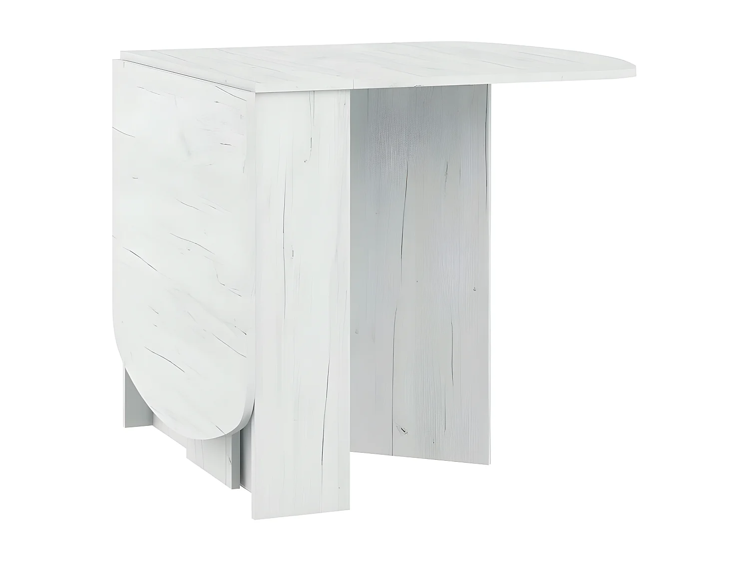Table à manger ovale pliante Blanc artisan 150x80cm modèle:HOMNI 2 Table pliable papillon