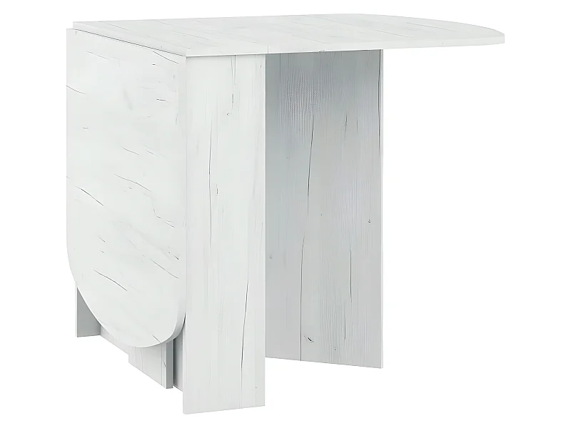 Table à manger ovale pliante Blanc artisan 150x80cm modèle:HOMNI 2 Table pliable papillon