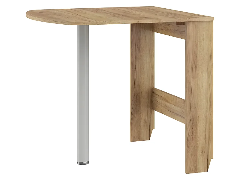 Table à manger semi-ovale pliante couleur Or Artisan 81x80cm modèle:HOMNI 6 Table pliable papillon