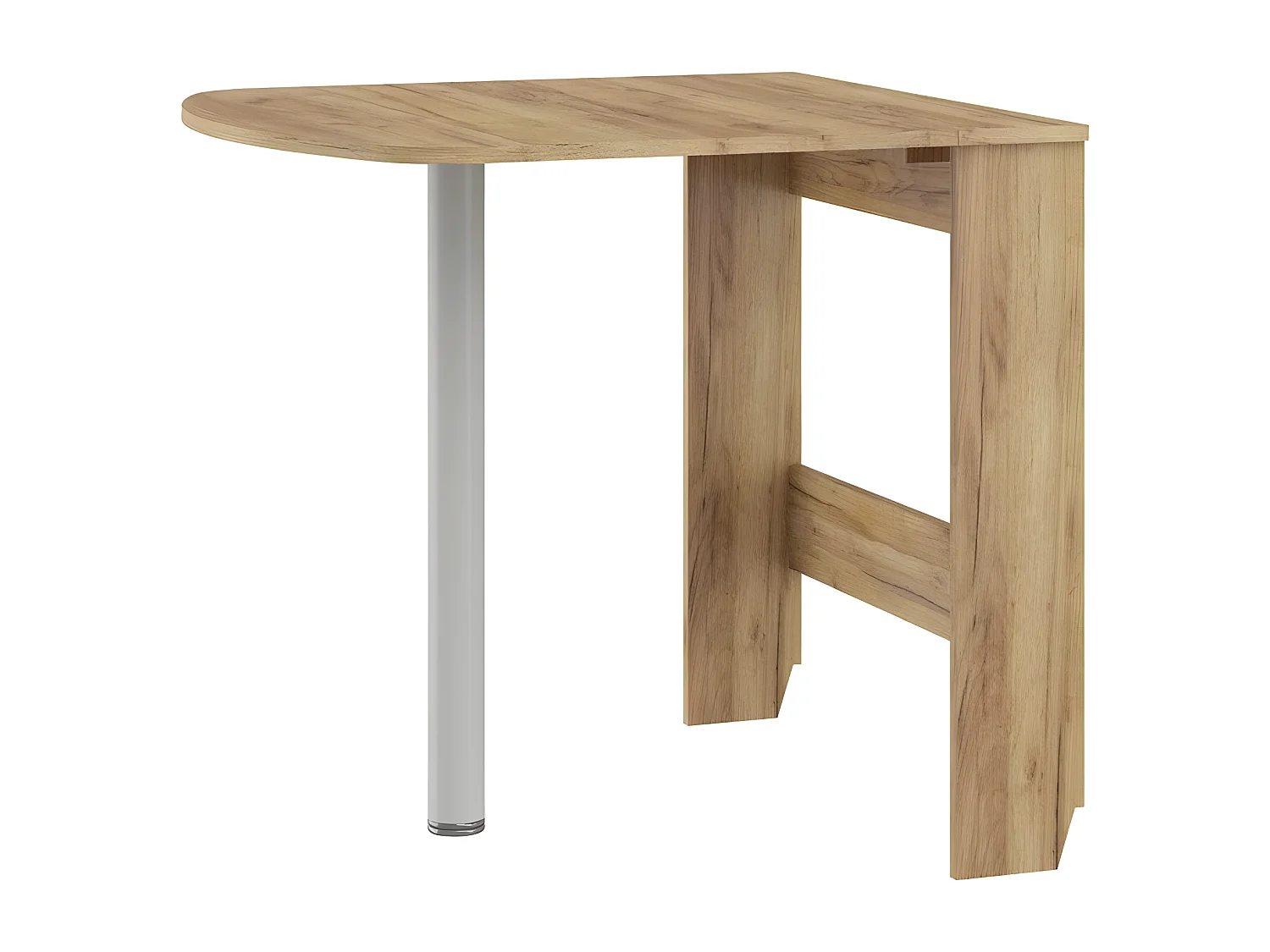 Table à manger semi-ovale pliante couleur Or Artisan 81x80cm modèle:HOMNI 6 Table pliable papillon
