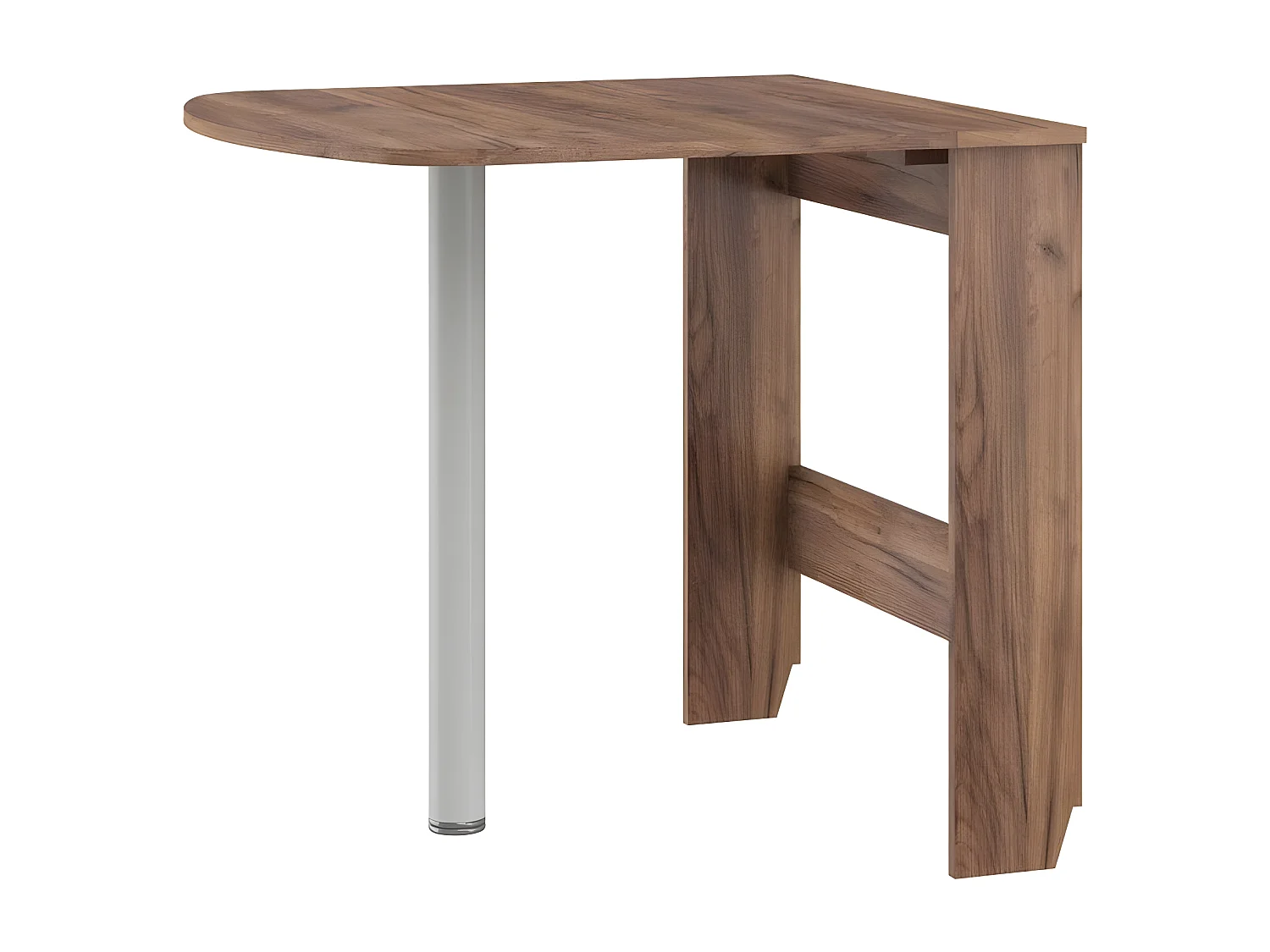 Table à manger semi-ovale pliante couleur tabac foncé 81x80cm modèle:HOMNI 6 Table pliable papillon