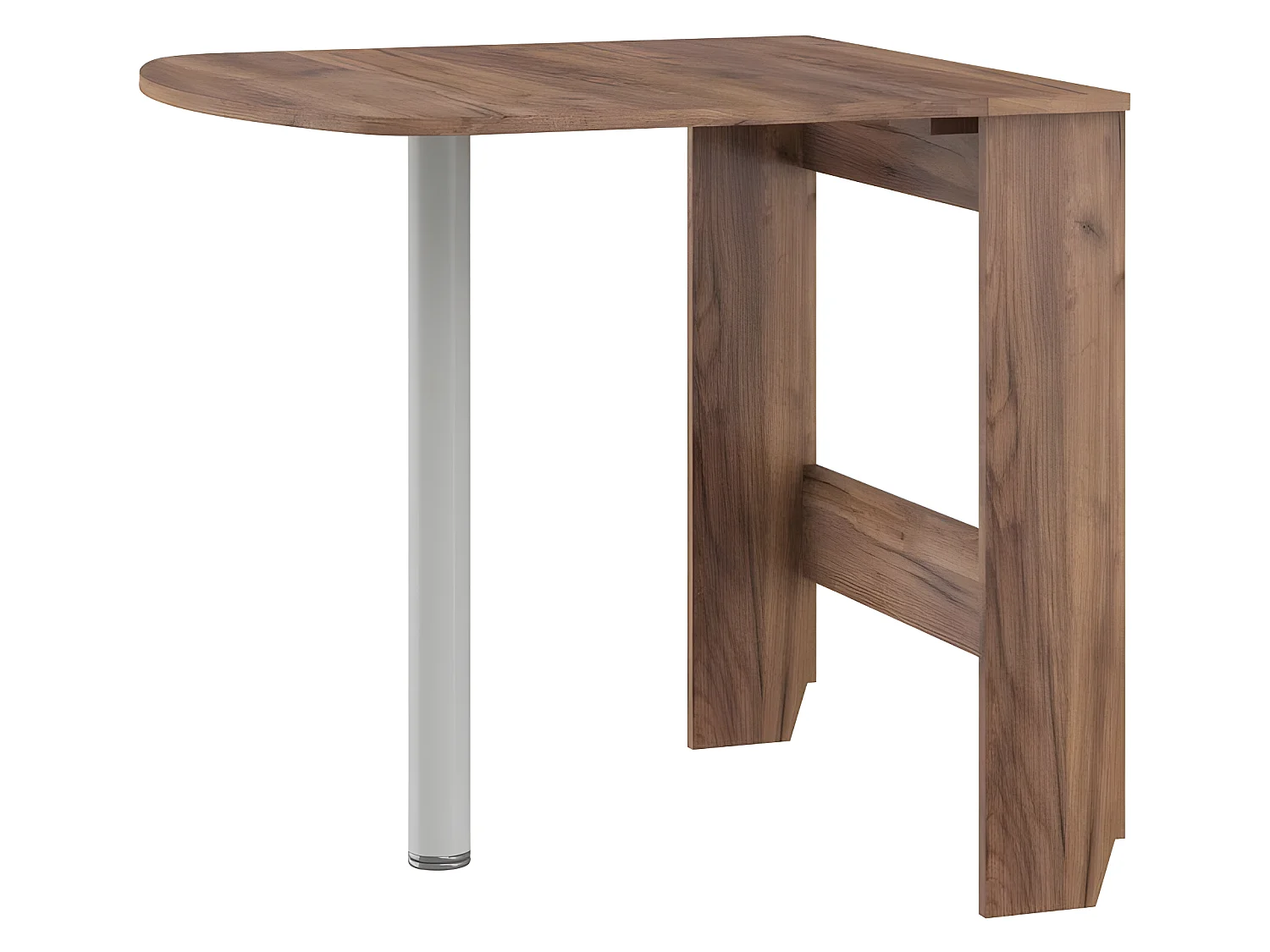 Table à manger semi-ovale pliante couleur tabac foncé 81x80cm modèle:HOMNI 6 Table pliable papillon