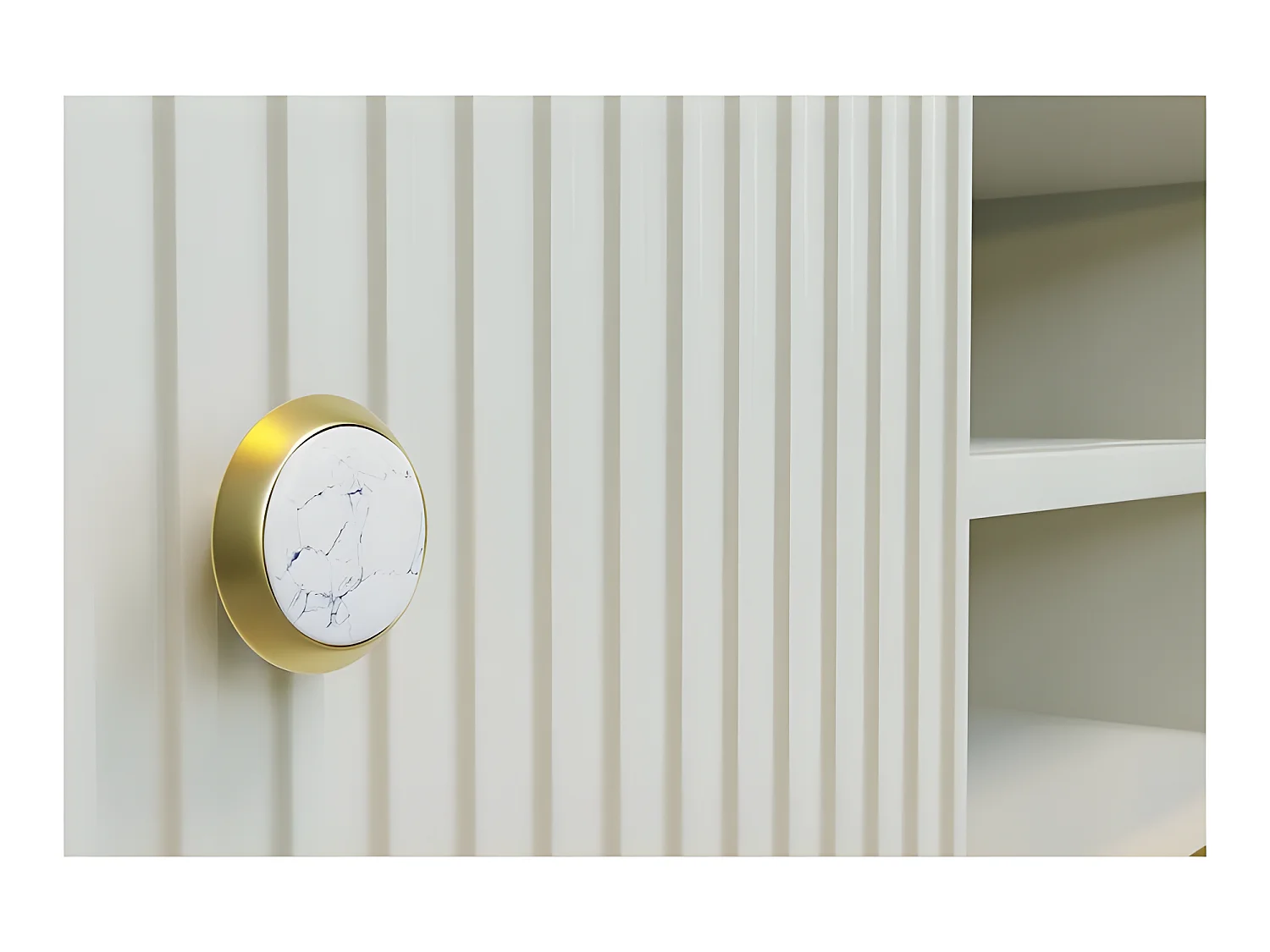 Commode de rangement Meuble universel Cachemir 182x73x40cm PETOR sur pieds avec 4 portes