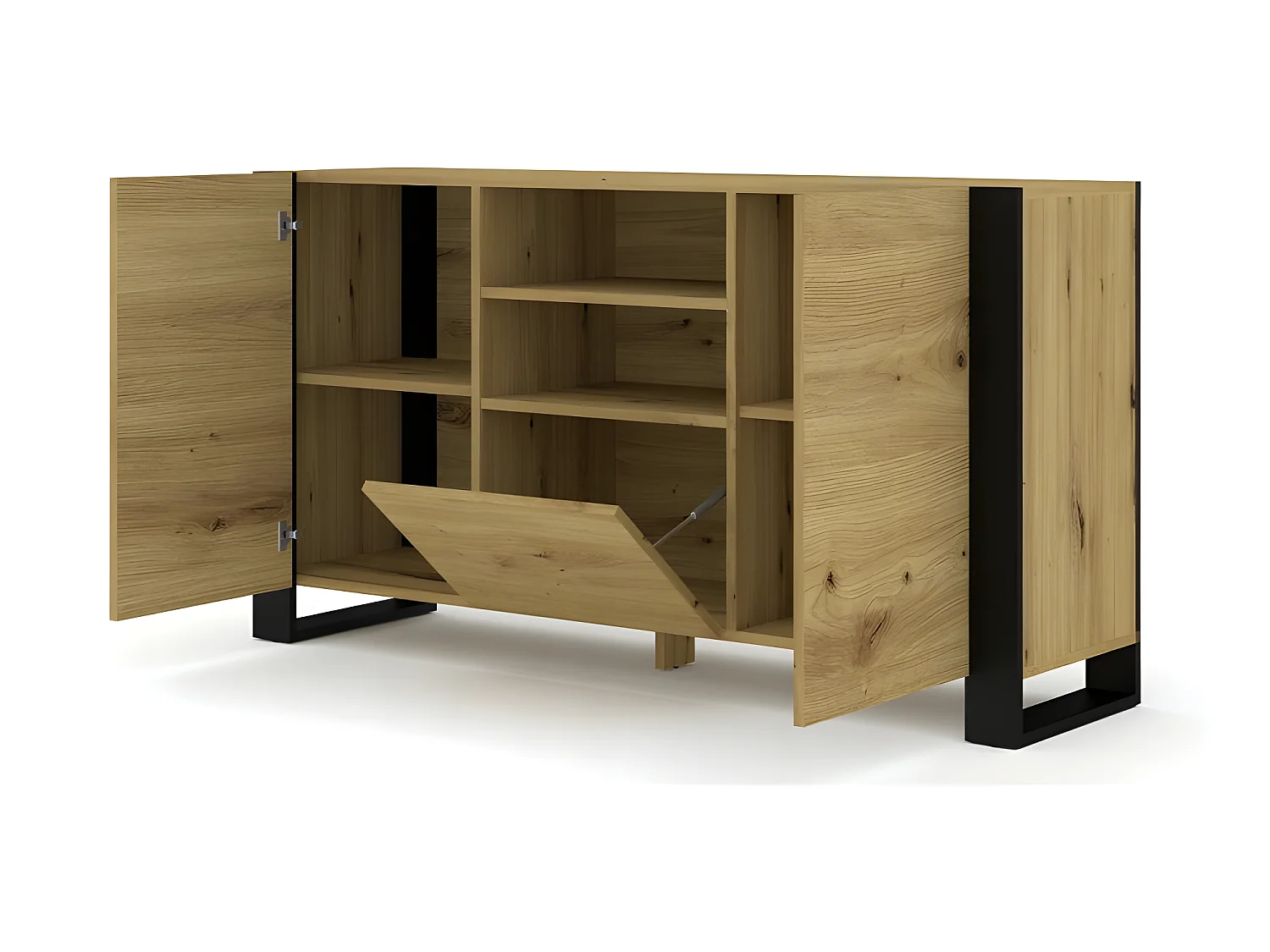 Commode de rangement Meuble Artisan 158x84x40cm MONDI Sideboard