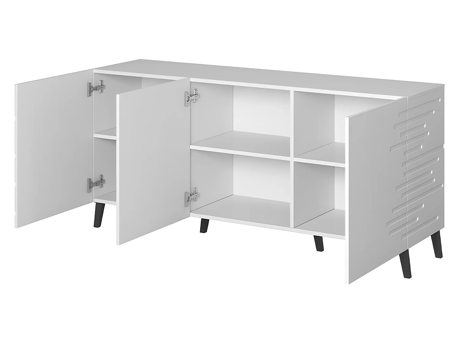 Commode de rangement Meuble universel Rose antique 155x72x40cm NOVAK sur pieds