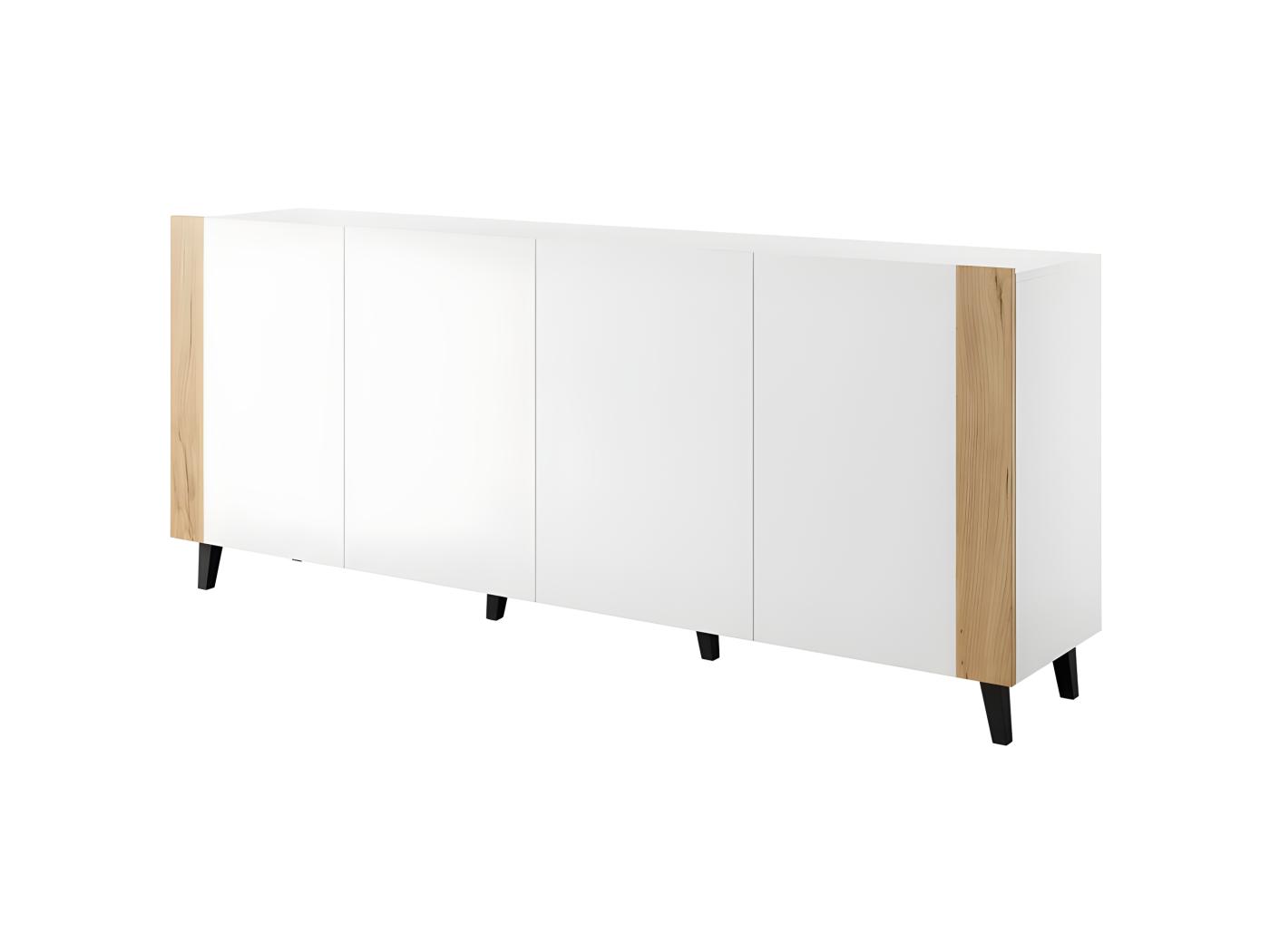 Commode De Rangement Meuble Universel X X Cm Blanc Mat Futi Sur Pieds