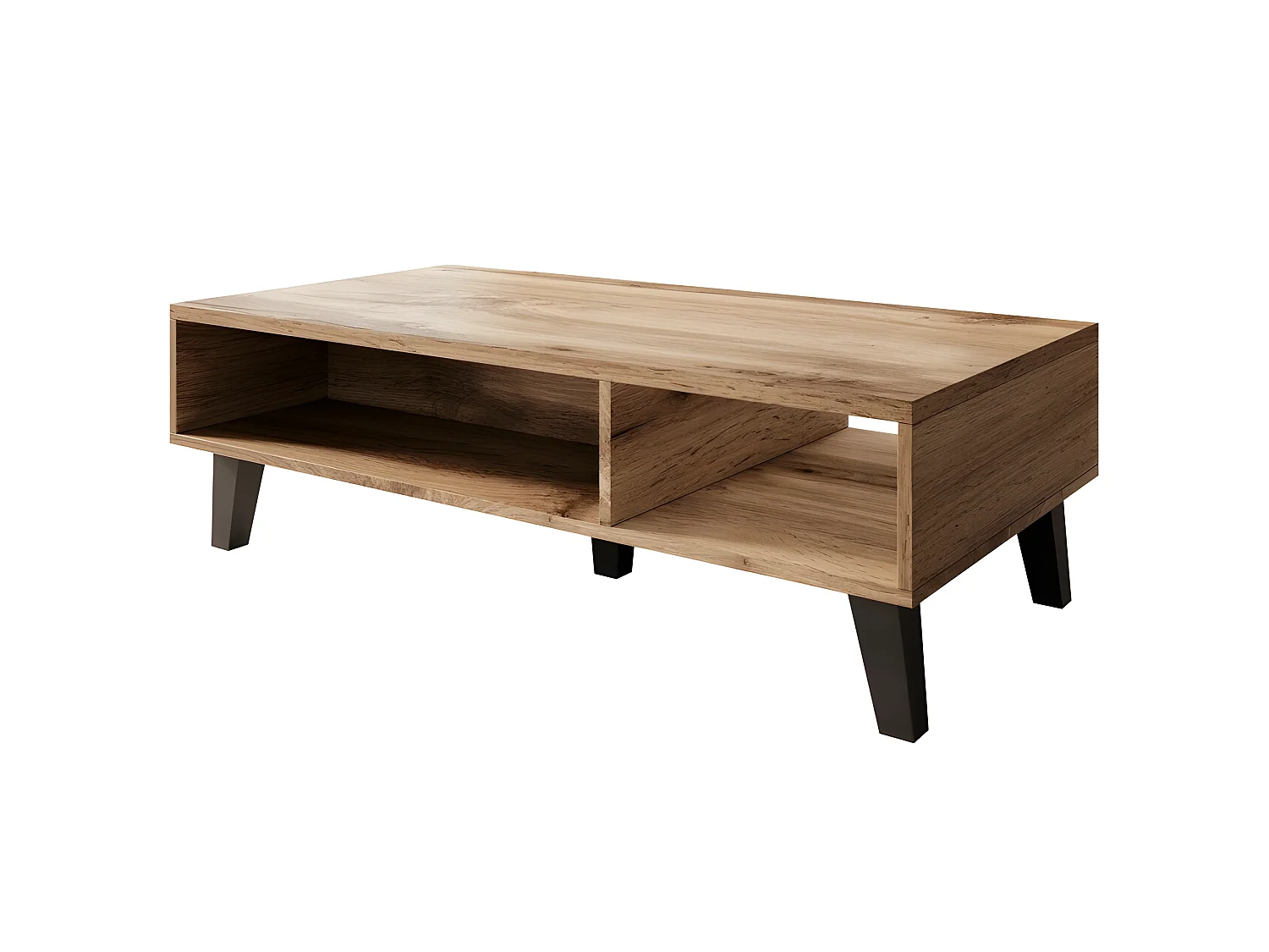 Table basse 110x60cm NORDIS couleur Chêne wotan design moderne de haute qualité