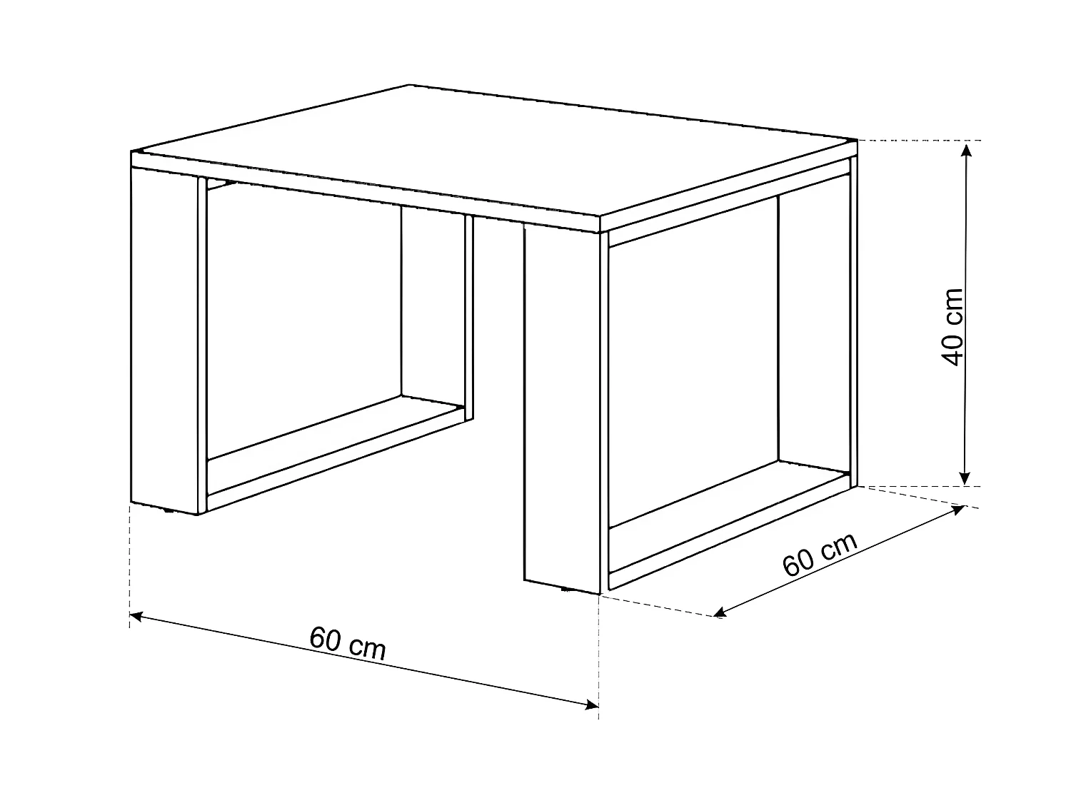 Table basse Artisan Luca 60x60cm design moderne de haute qualité