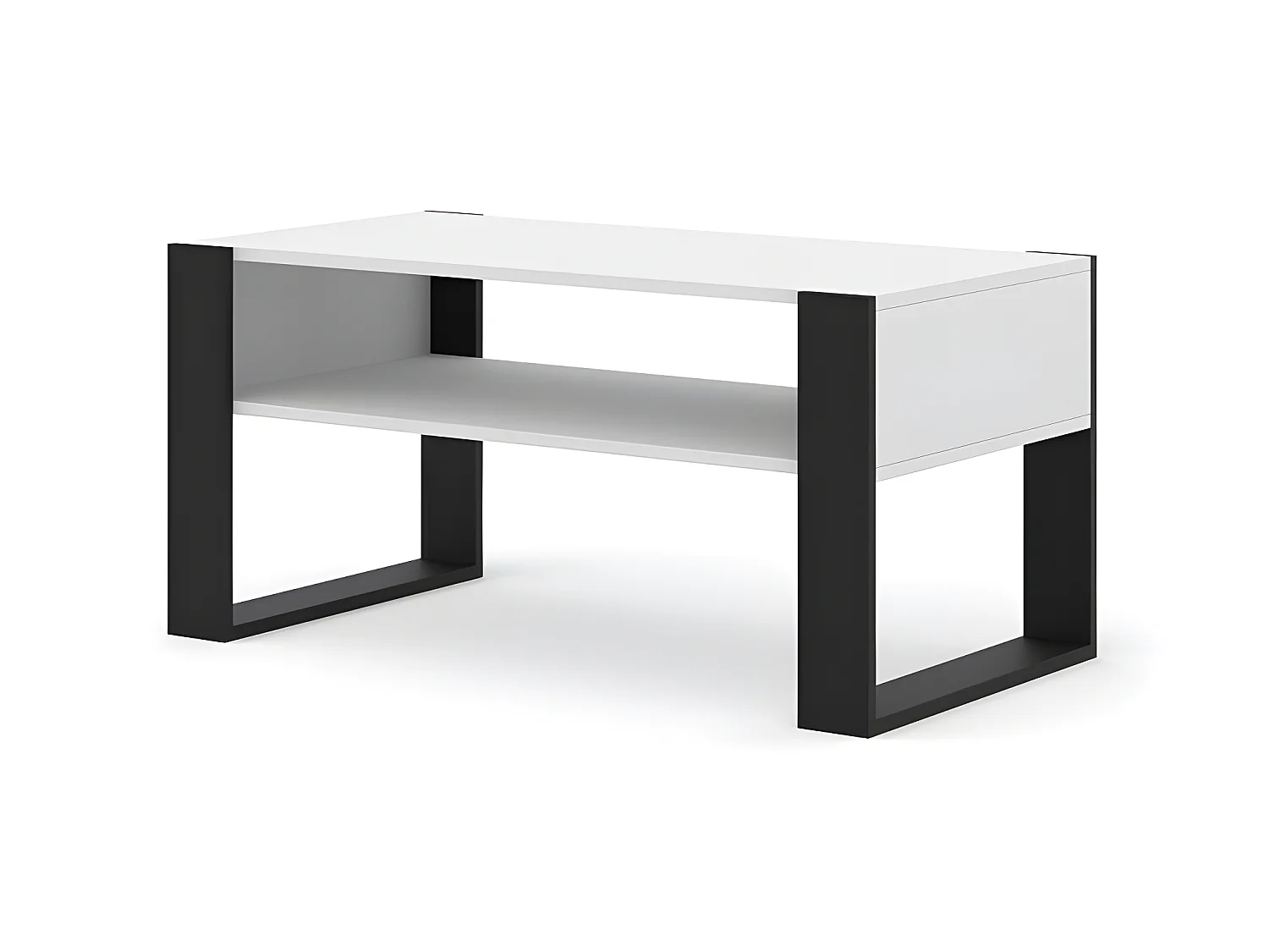 Table basse couleur blanc mat MONDI 100x50cm design moderne de haute qualité