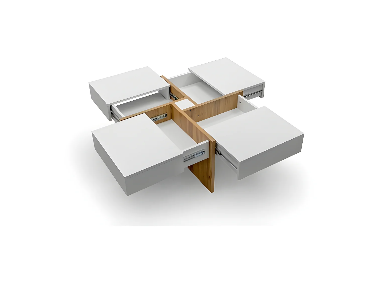 Table basse blanc 85x85cm Reve design moderne de haute qualité
