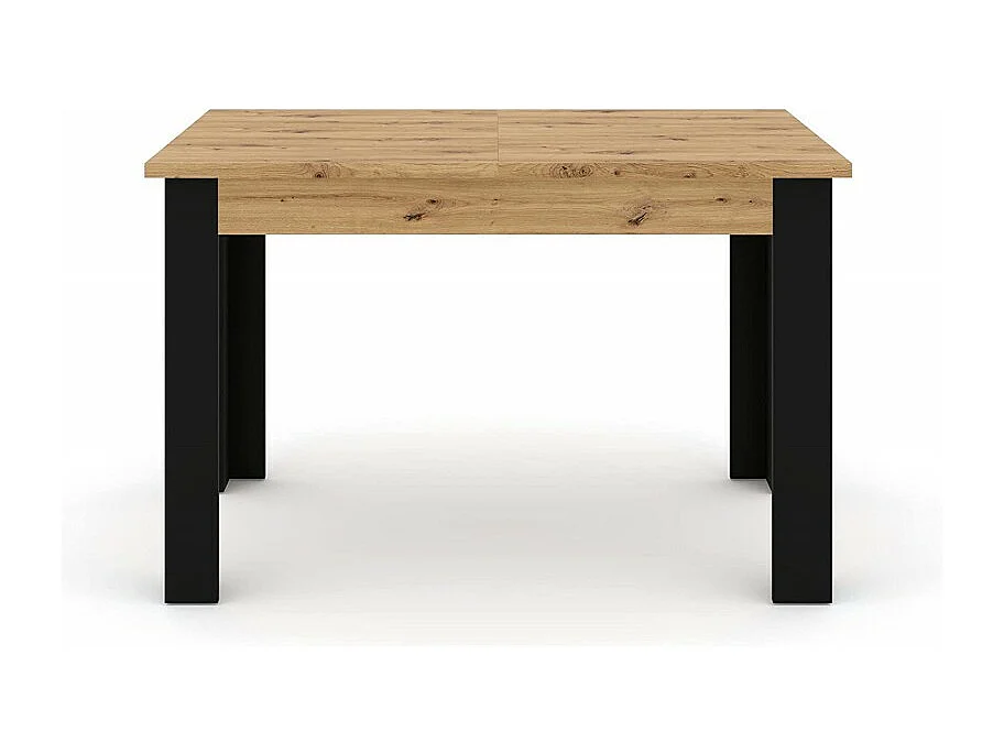 Table à manger avec rallonge Nuka H en chêne - Longueur: 120 cm - 160 cm