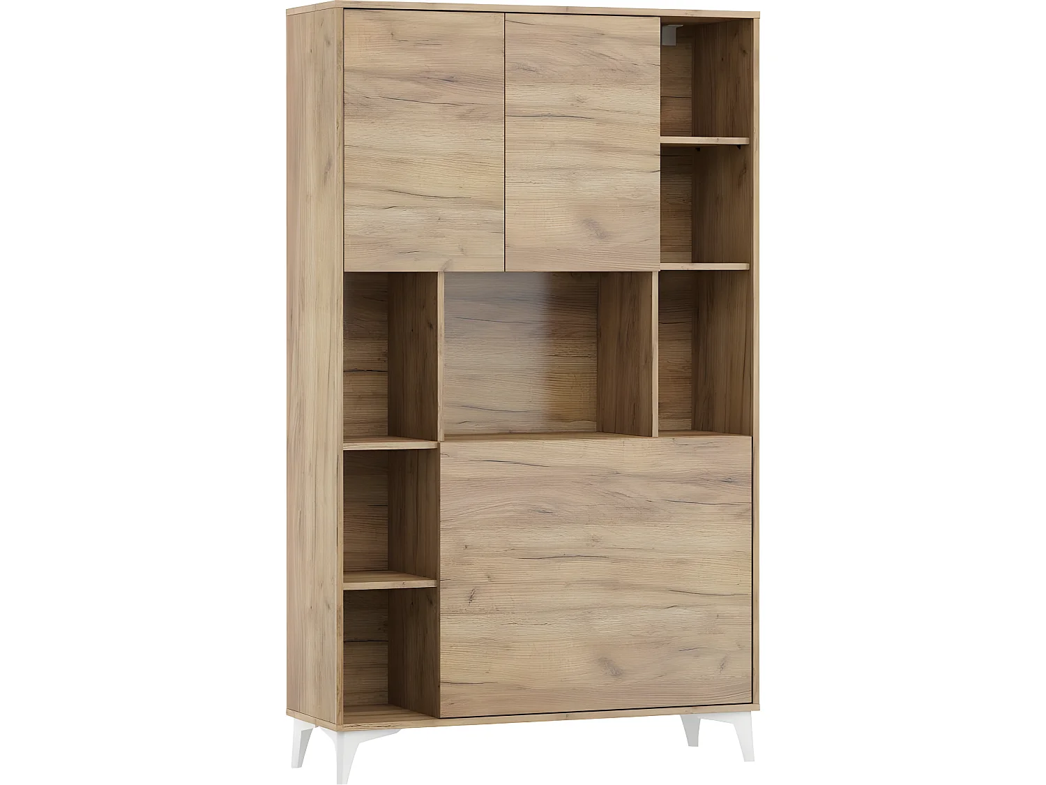 Armoire Placard Convertible en bureau et table Home office 175x105x34cm « Meggie 2-Or Artisan»