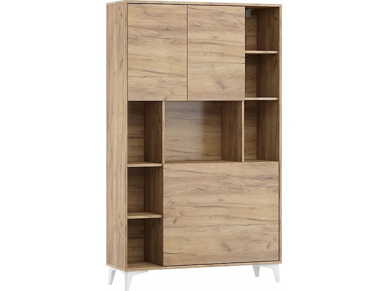 Armoire Placard Convertible en bureau et table Home office 175x105x34cm « Meggie 2-Or Artisan»