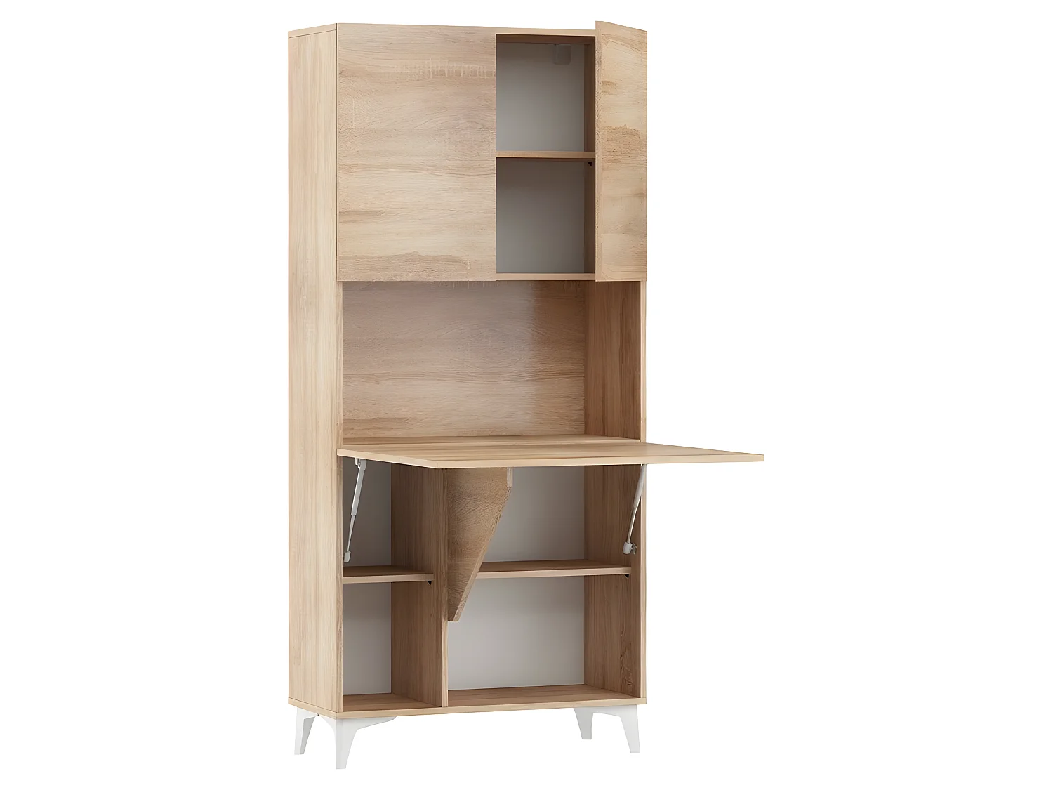 Armoire Placard Convertible en bureau et table Home office 175x80x36cm « Meggie-Sonoma Chêne»