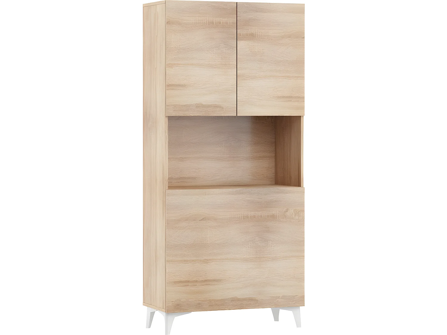 Armoire Placard Convertible en bureau et table Home office 175x80x36cm « Meggie-Sonoma Chêne»