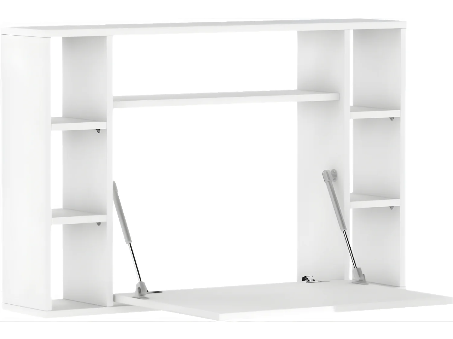 Table murale rabattable Bureau mural 94cmx62cmx20cm « Muse Blanc mat / blanc brillant BB Losir